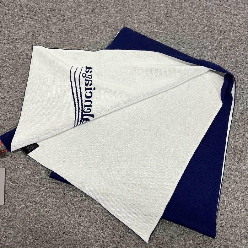 Balenciaga balenciaga wave logo double-sided scarf Size ONE SIZE - 2 Thumbnail