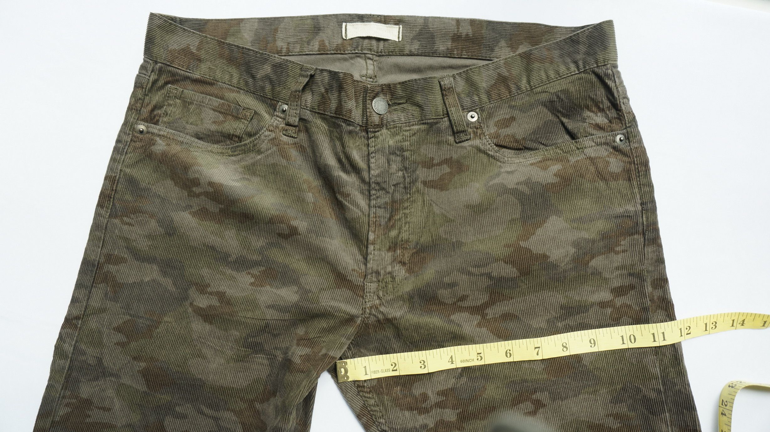 Japanese Brand UNIQLO JEANS / UJ Camo Army Corduroy Denim Pants Size US 35 - 6 Thumbnail