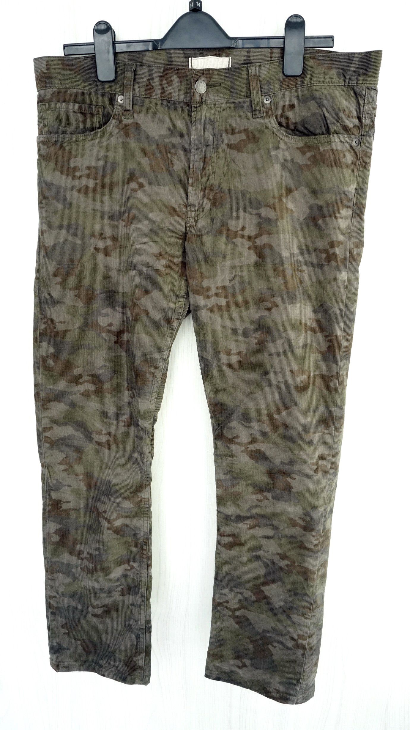 Japanese Brand UNIQLO JEANS / UJ Camo Army Corduroy Denim Pants Size US 35 - 3 Thumbnail