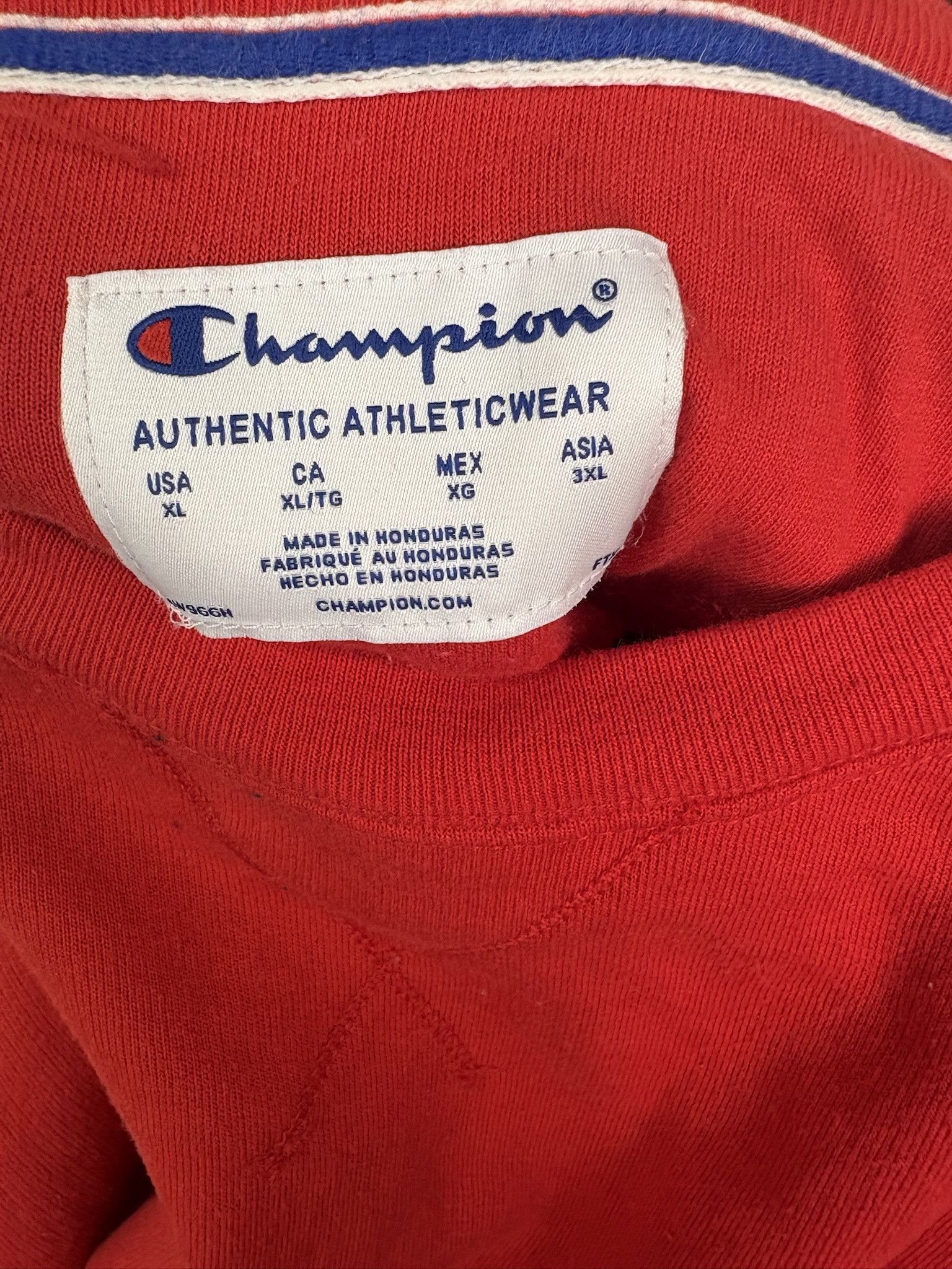 Vintage Vintage 90's Champion Blank Red Pullover Crewneck Size XL Size US XL / EU 56 / 4 - 2 Thumbnail