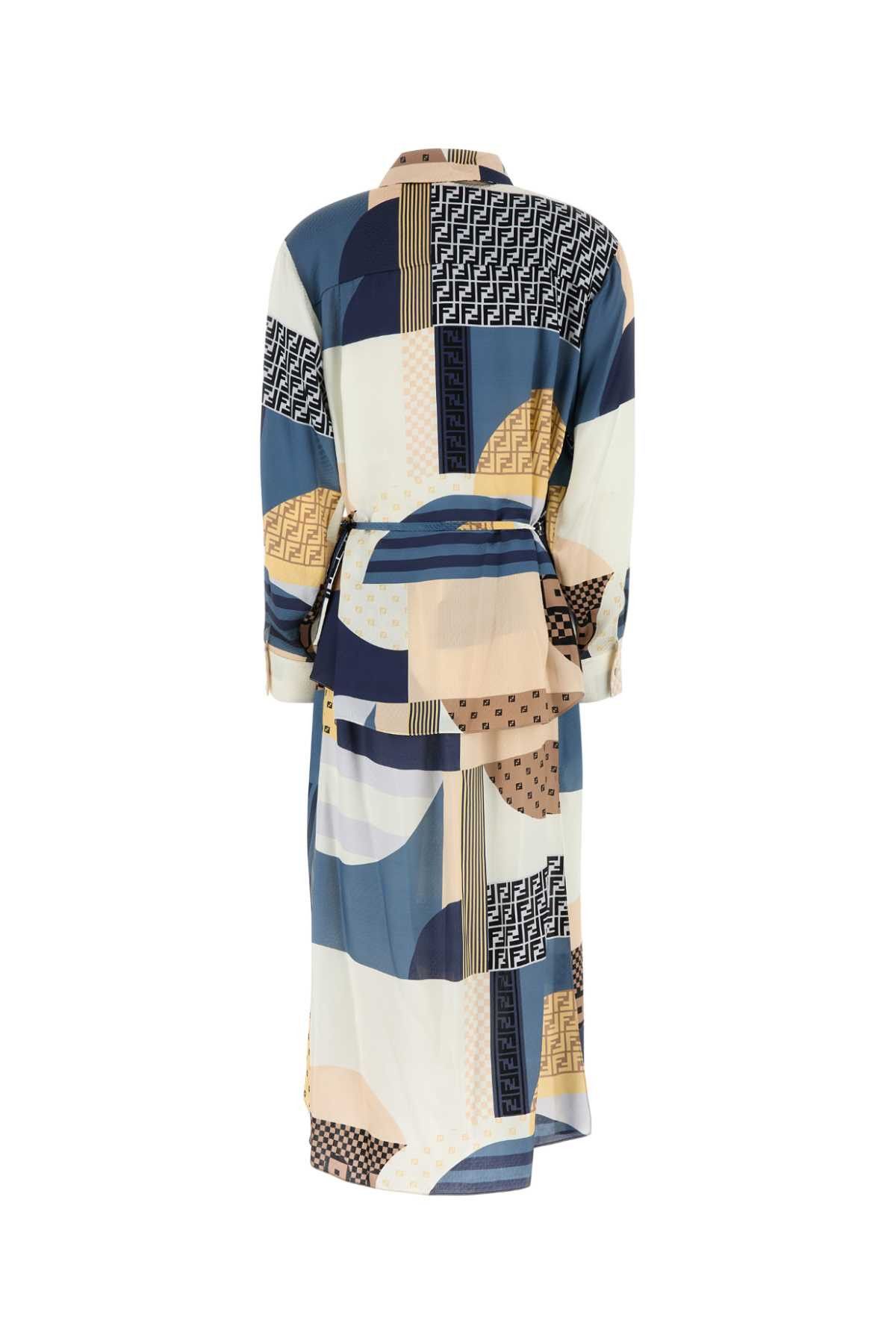 Fendi Printed Silk Dress Size M / US 6-8 / IT 42-44 - 2 Thumbnail