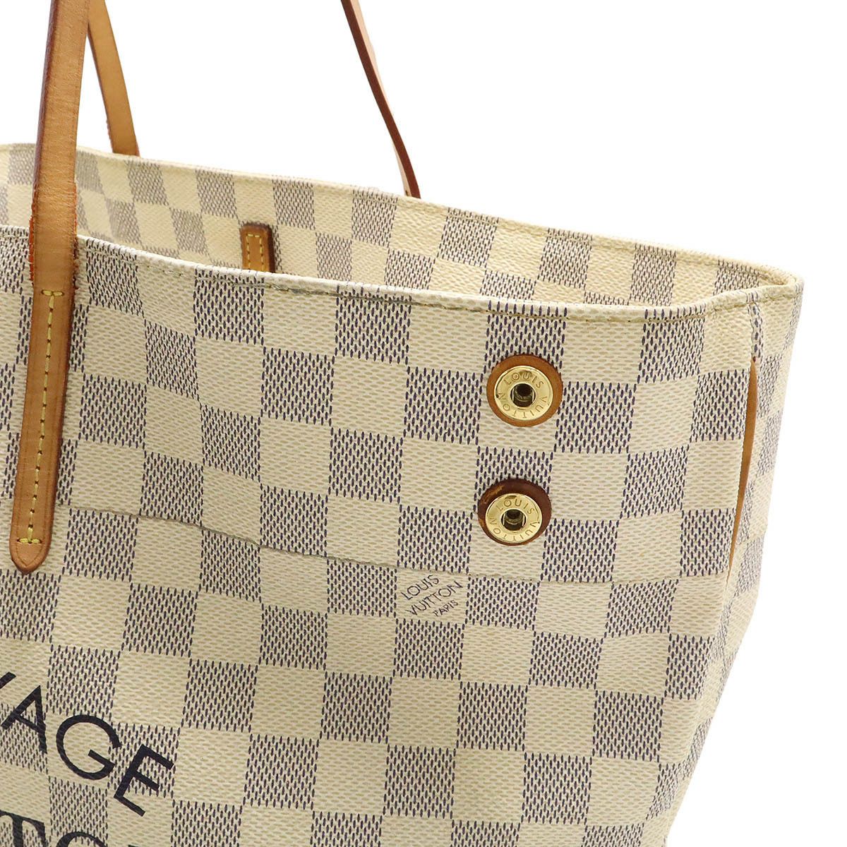 Louis Vuitton Louis Vuitton Louis Vuitton Cabas MM Damier Azur 2way tote bag Canvas Shoulder Bag N41375 DUTY FREE for USA Size ONE SIZE - 8 Thumbnail