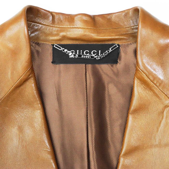 Gucci Gucci Gucci 2B Tailored Genuine Leather Jacket Leather Outerwear Size ONE SIZE - 11 Thumbnail