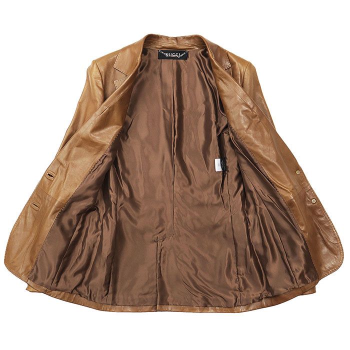 Gucci Gucci Gucci 2B Tailored Genuine Leather Jacket Leather Outerwear Size ONE SIZE - 6 Thumbnail