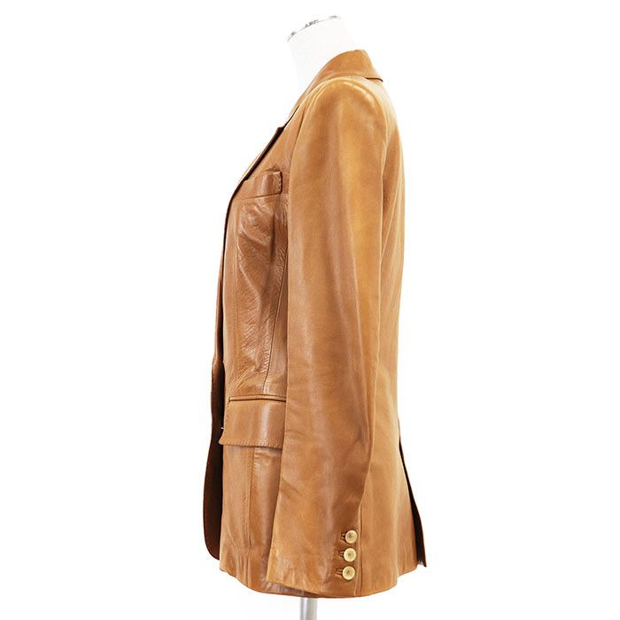 Gucci Gucci Gucci 2B Tailored Genuine Leather Jacket Leather Outerwear Size ONE SIZE - 16 Thumbnail