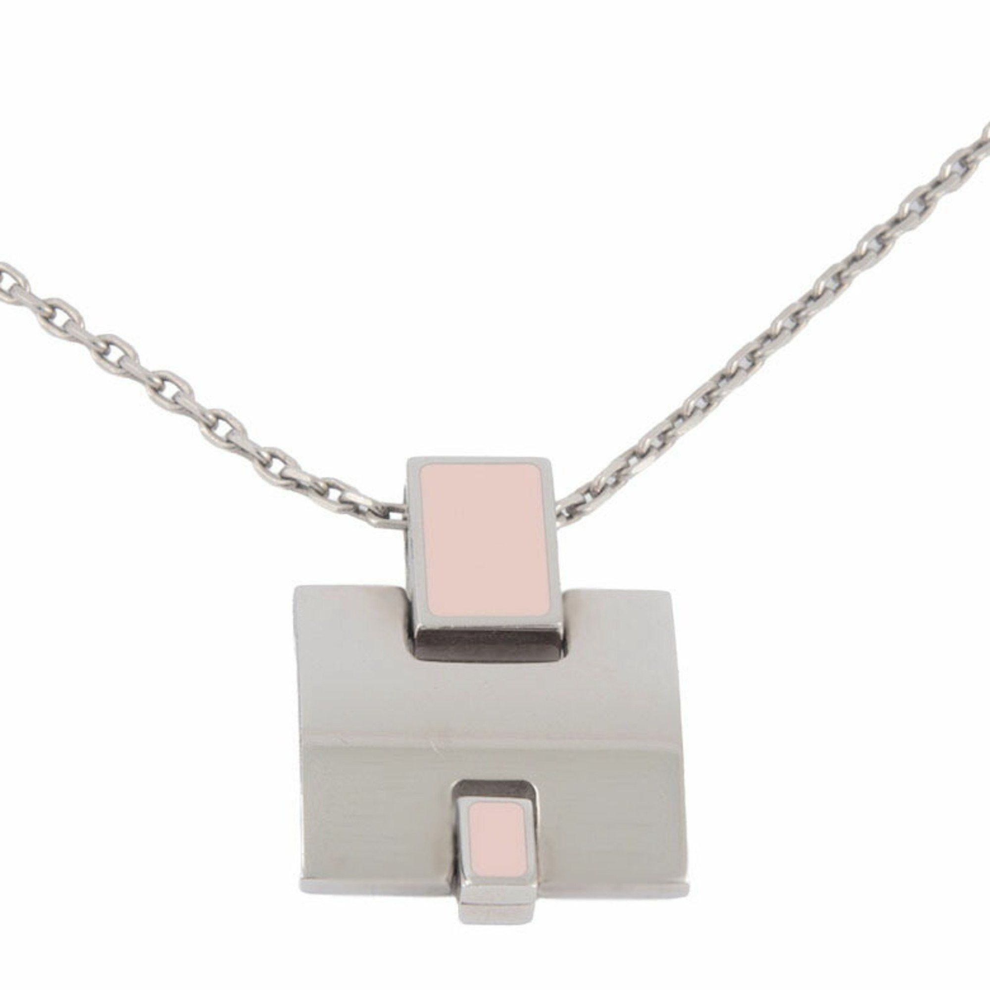 Hermes Hermes Irene Necklace Pendant ST0157 Metal Pink Silver Women's H HERMES Size ONE SIZE - 4 Thumbnail