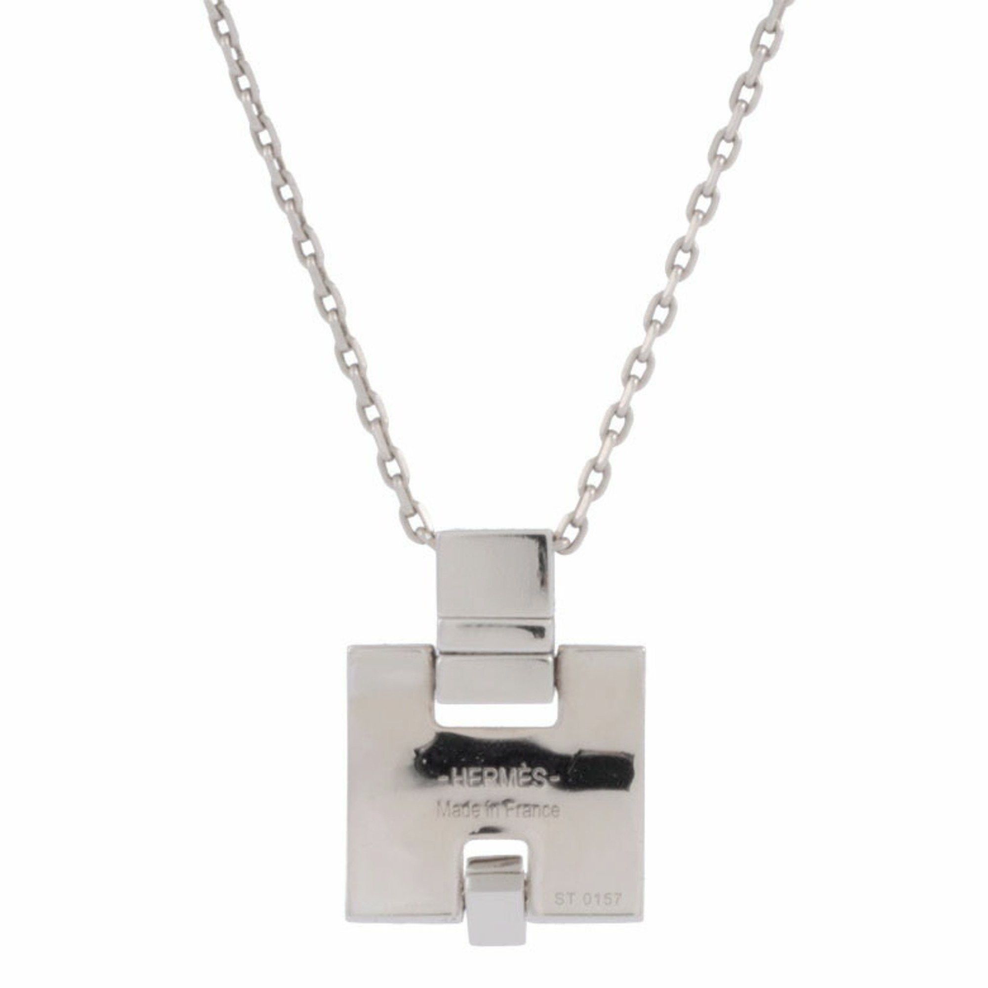 Hermes Hermes Irene Necklace Pendant ST0157 Metal Pink Silver Women's H HERMES Size ONE SIZE - 7 Thumbnail