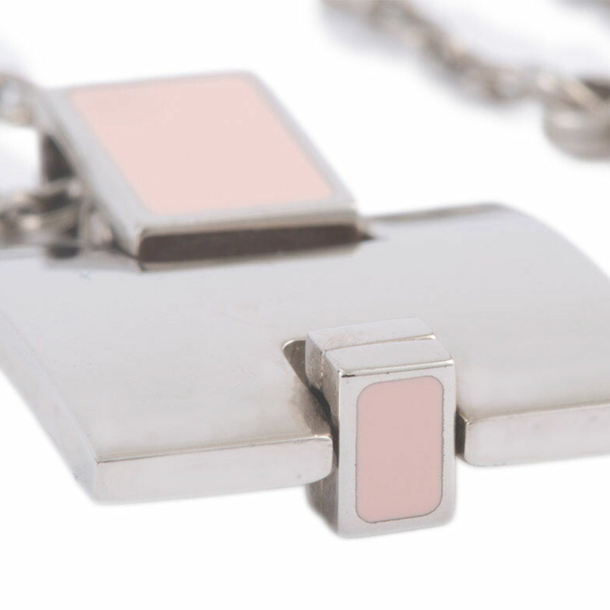 Hermes Hermes Irene Necklace Pendant ST0157 Metal Pink Silver Women's H HERMES Size ONE SIZE - 8 Thumbnail