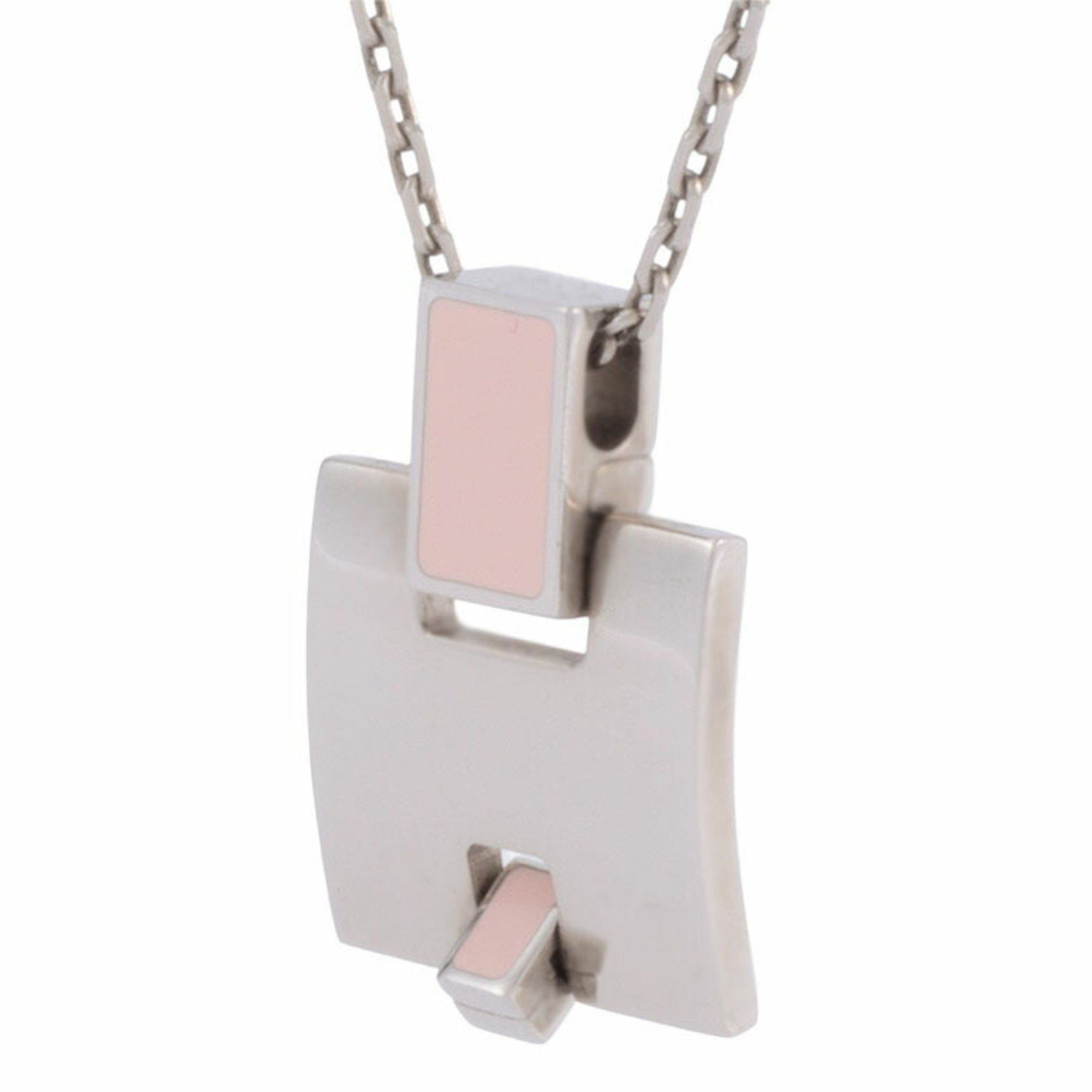 Hermes Hermes Irene Necklace Pendant ST0157 Metal Pink Silver Women's H HERMES Size ONE SIZE - 5 Thumbnail
