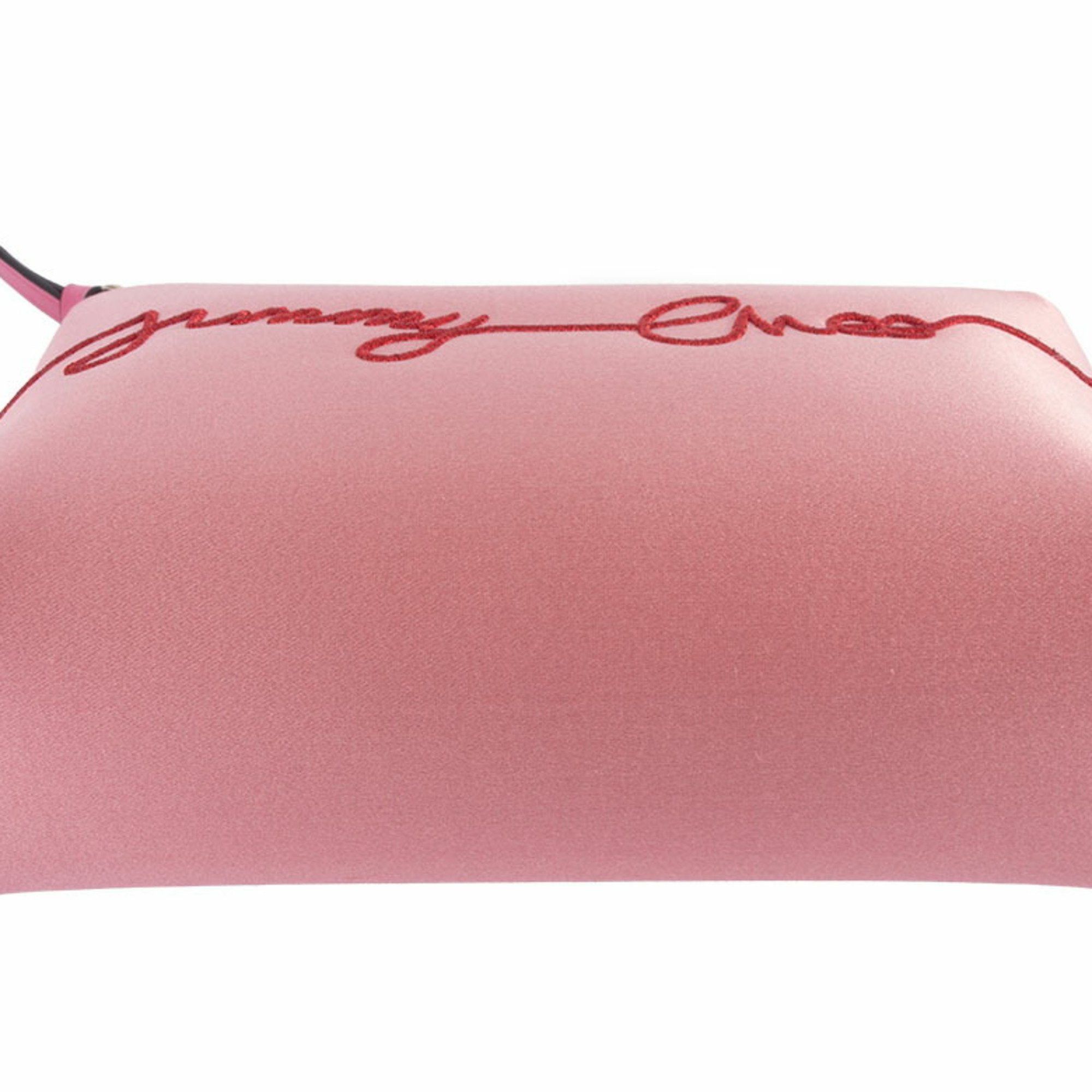 Jimmy Choo Satin Pouch Pink Women's JIMMY CHOO