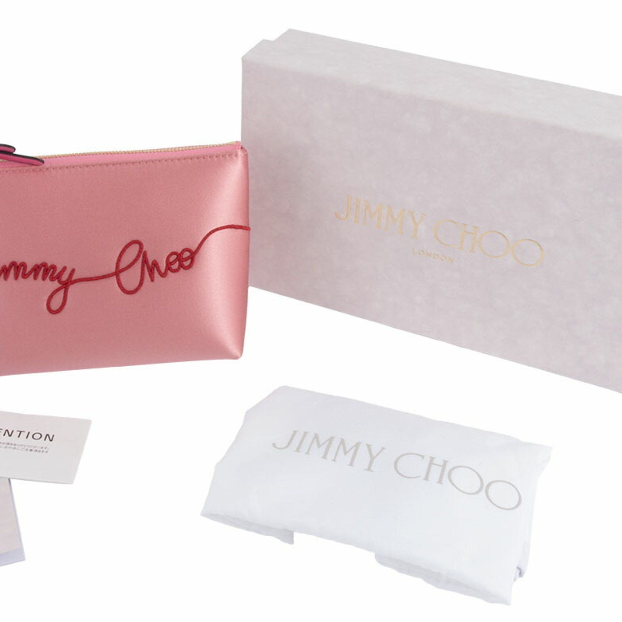Jimmy Choo Satin Pouch Pink Women's JIMMY CHOO