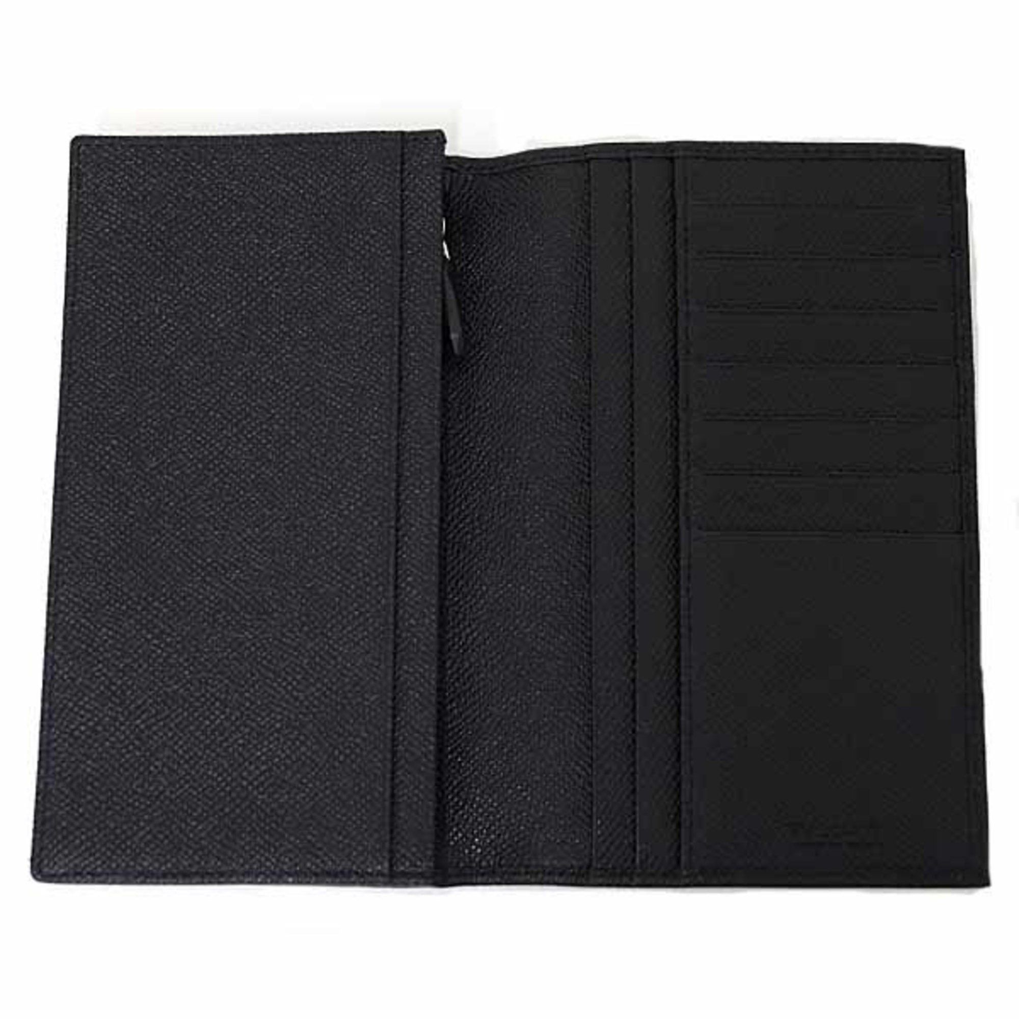Bvlgari BVLGARI MAN BI-FOLD LONG WALLET CALFSKIN 30398 BLACK BLUE F-04692 Size ONE SIZE - 4 Thumbnail