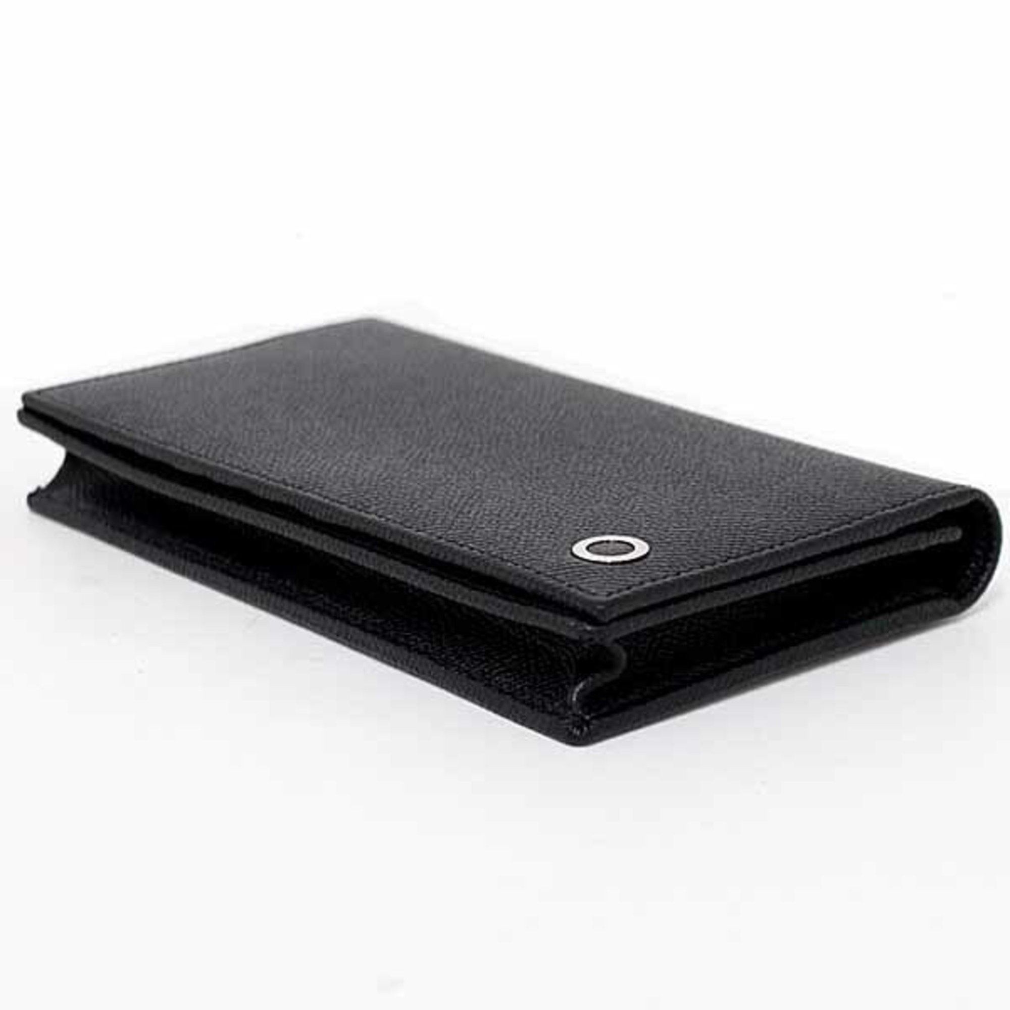 Bvlgari BVLGARI MAN BI-FOLD LONG WALLET CALFSKIN 30398 BLACK BLUE F-04692 Size ONE SIZE - 6 Thumbnail