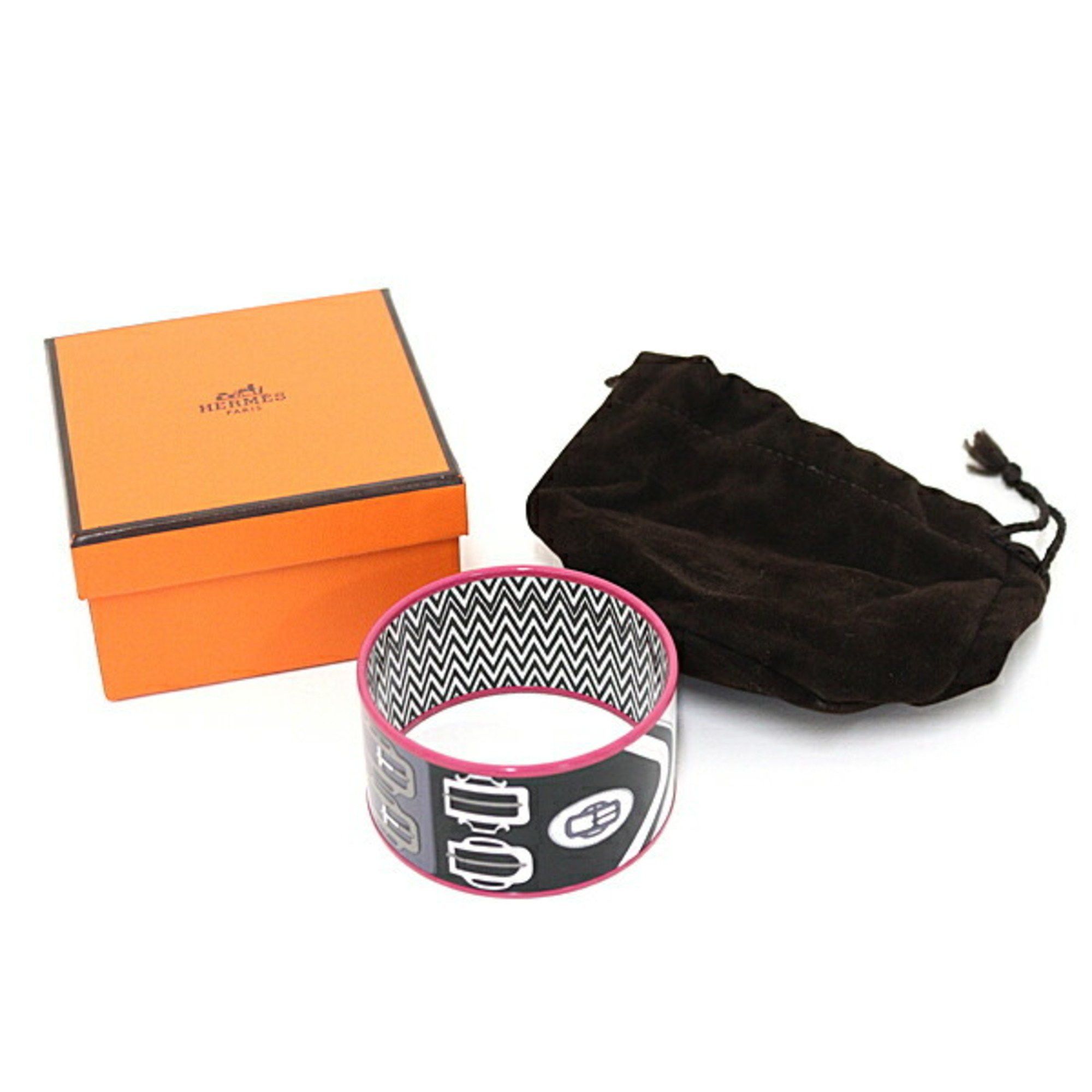 Hermes Hermes enamel BOUCLERIE MODERNE modern buckle bracelet extra large S F-04669 Size ONE SIZE - 6 Thumbnail