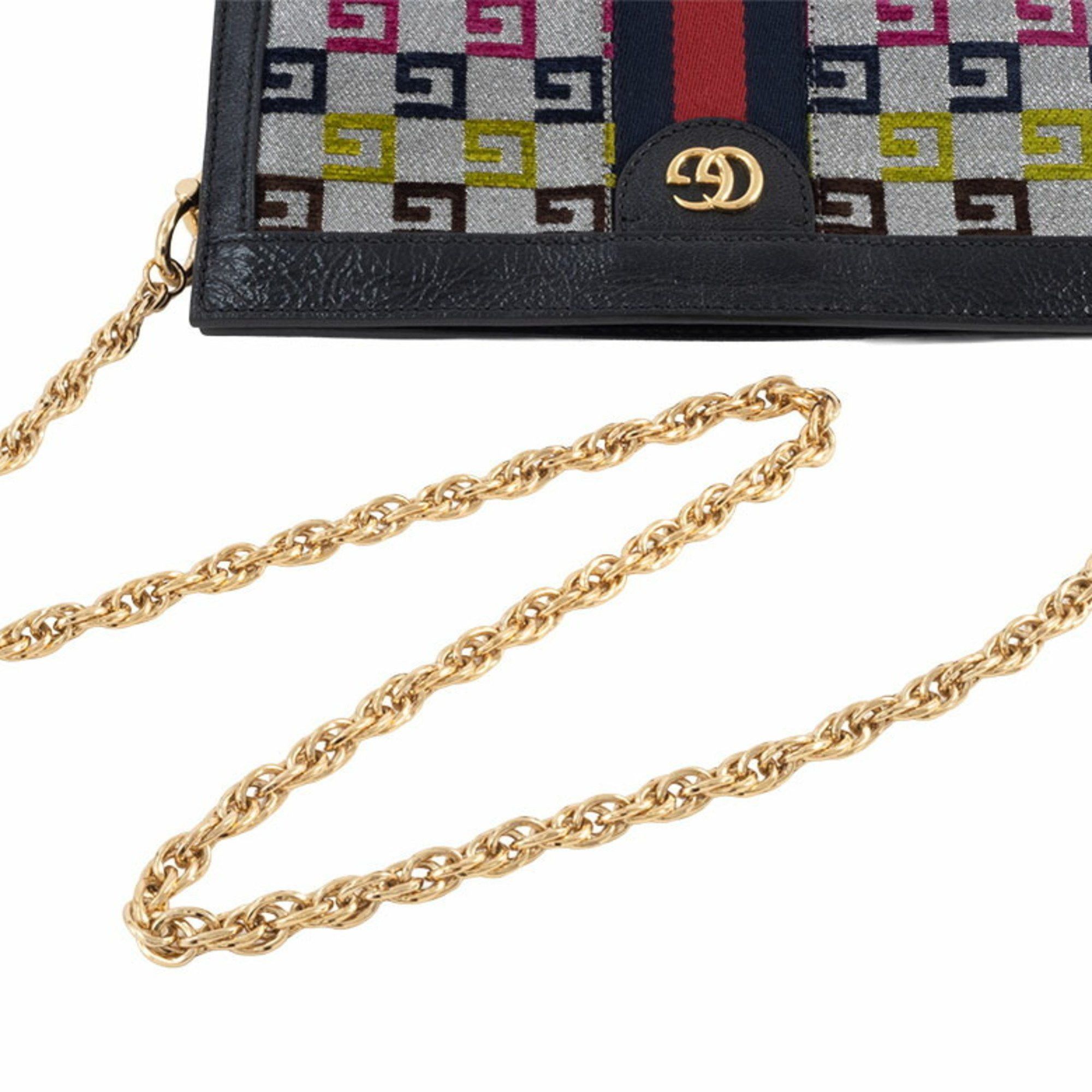 Gucci Gucci Ophidia Small Chain Shoulder Bag 503877 Canvas | Leather Multicolor Women's GUCCI Size ONE SIZE - 5 Thumbnail