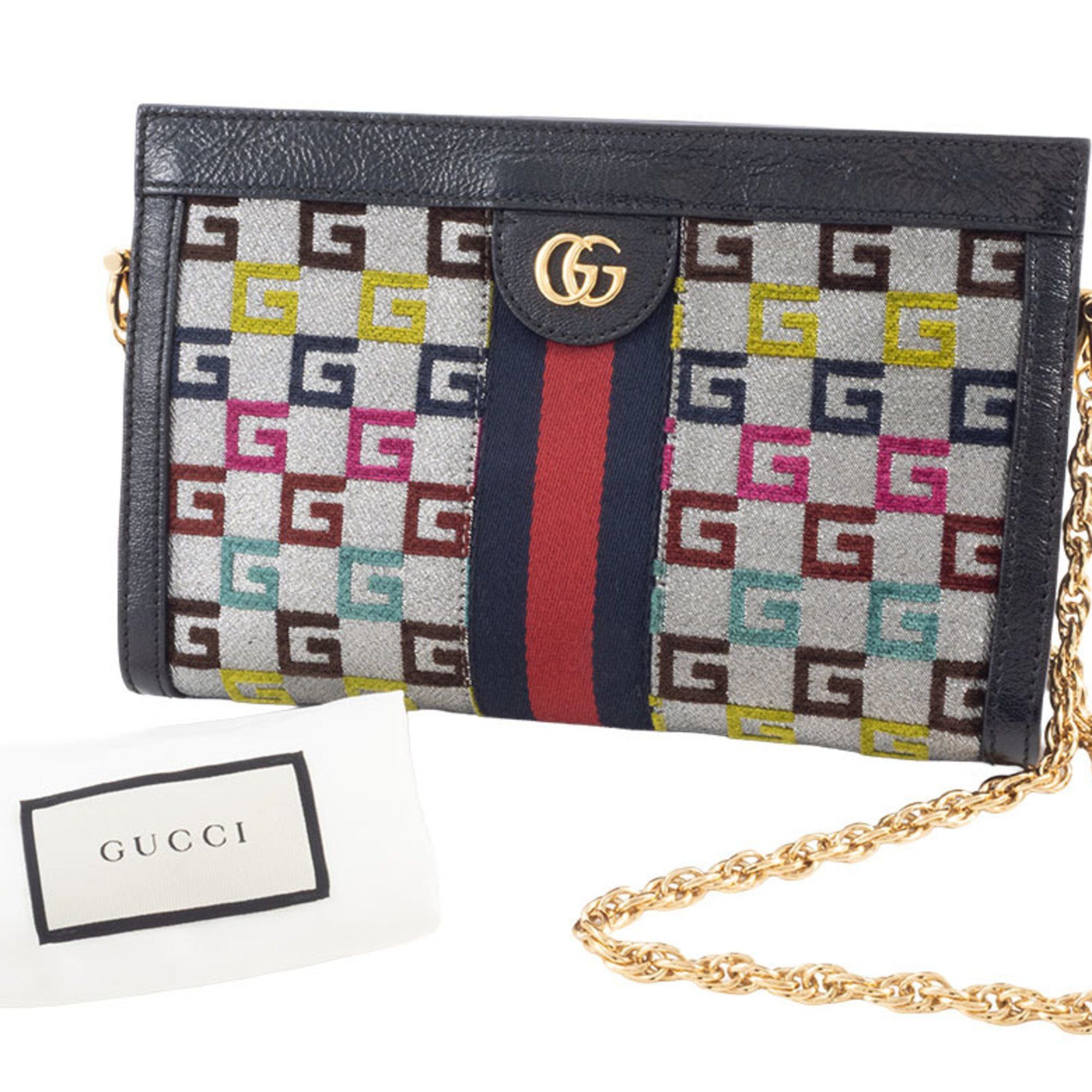 Gucci Gucci Ophidia Small Chain Shoulder Bag 503877 Canvas | Leather Multicolor Women's GUCCI Size ONE SIZE - 10 Thumbnail