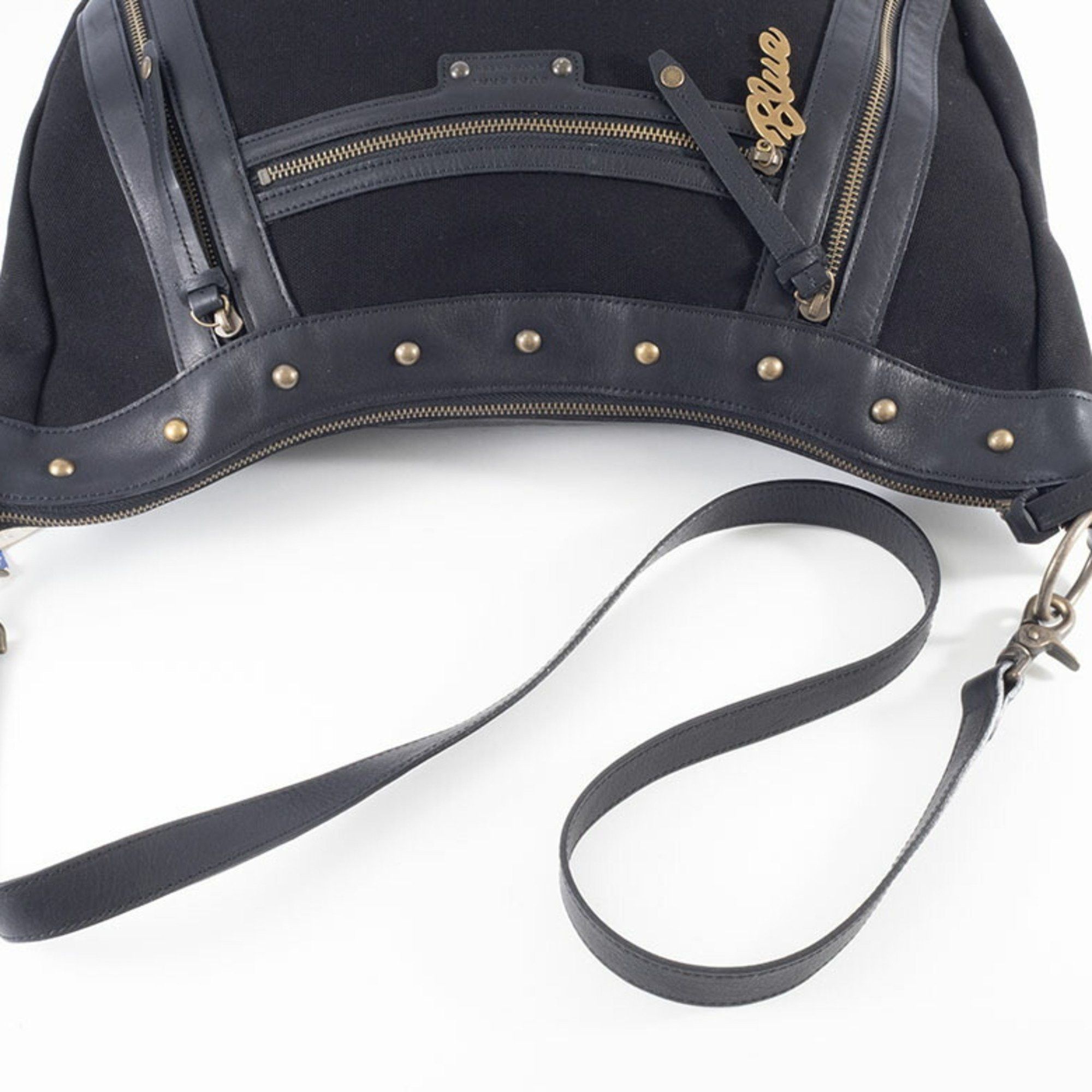 Burberry Burberry Canvas Shoulder Bag Leather Black Women's Blue Label Crossbody BURBERRY Size ONE SIZE - 5 Thumbnail