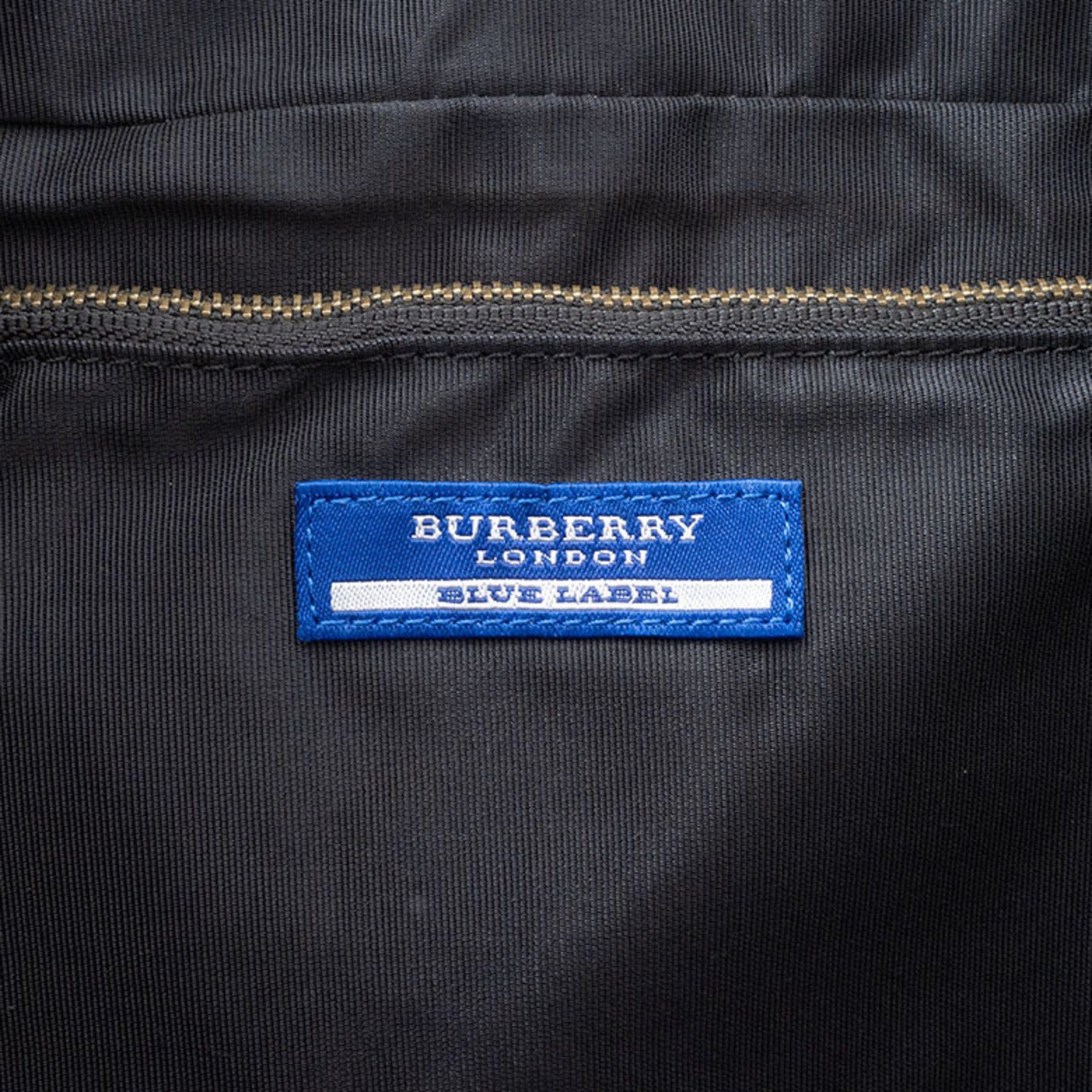 Burberry Burberry Canvas Shoulder Bag Leather Black Women's Blue Label Crossbody BURBERRY Size ONE SIZE - 8 Thumbnail
