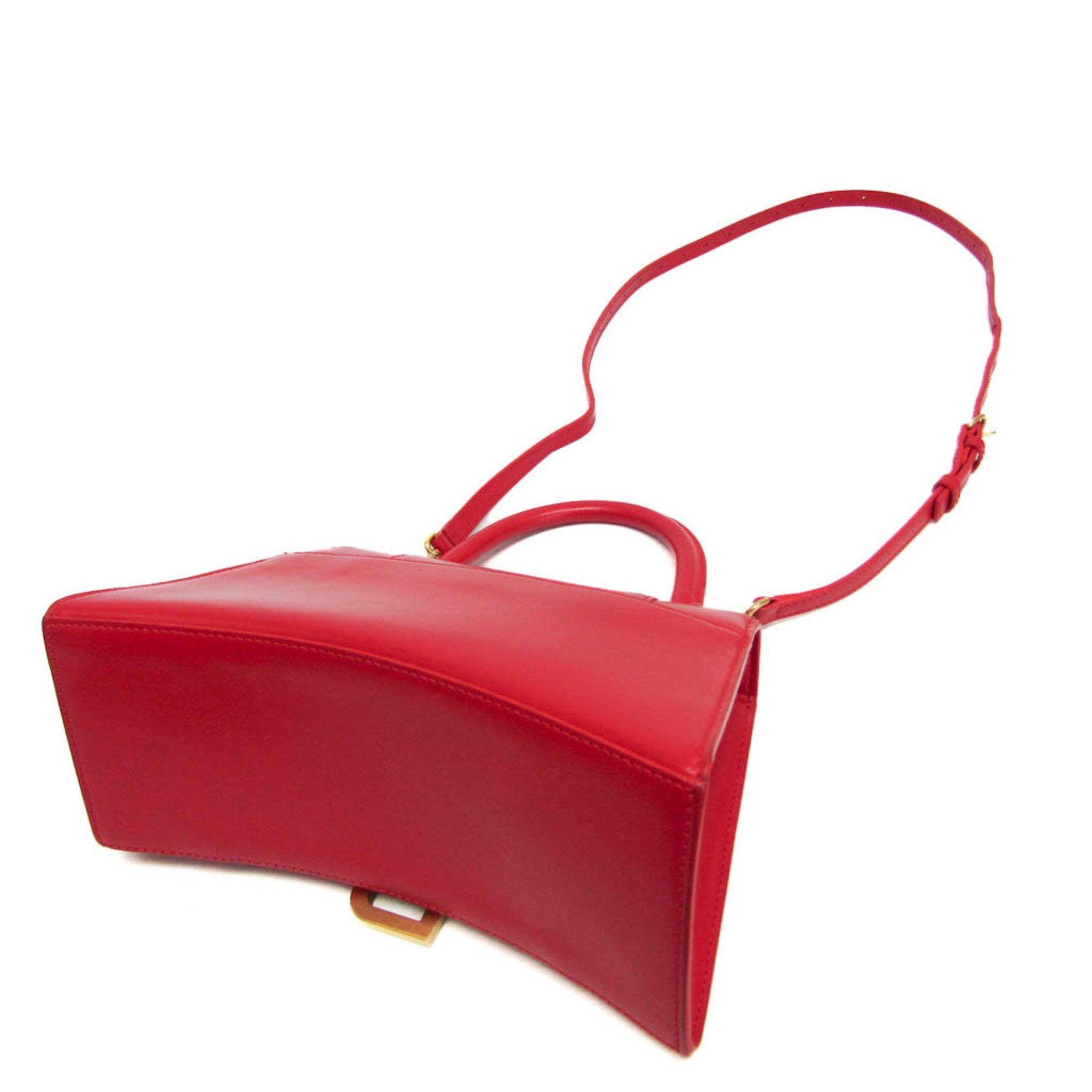 Balenciaga Balenciaga Hour Glass 593546 Women's Leather Handbag,Shoulder Bag Red Color Size ONE SIZE - 2 Thumbnail