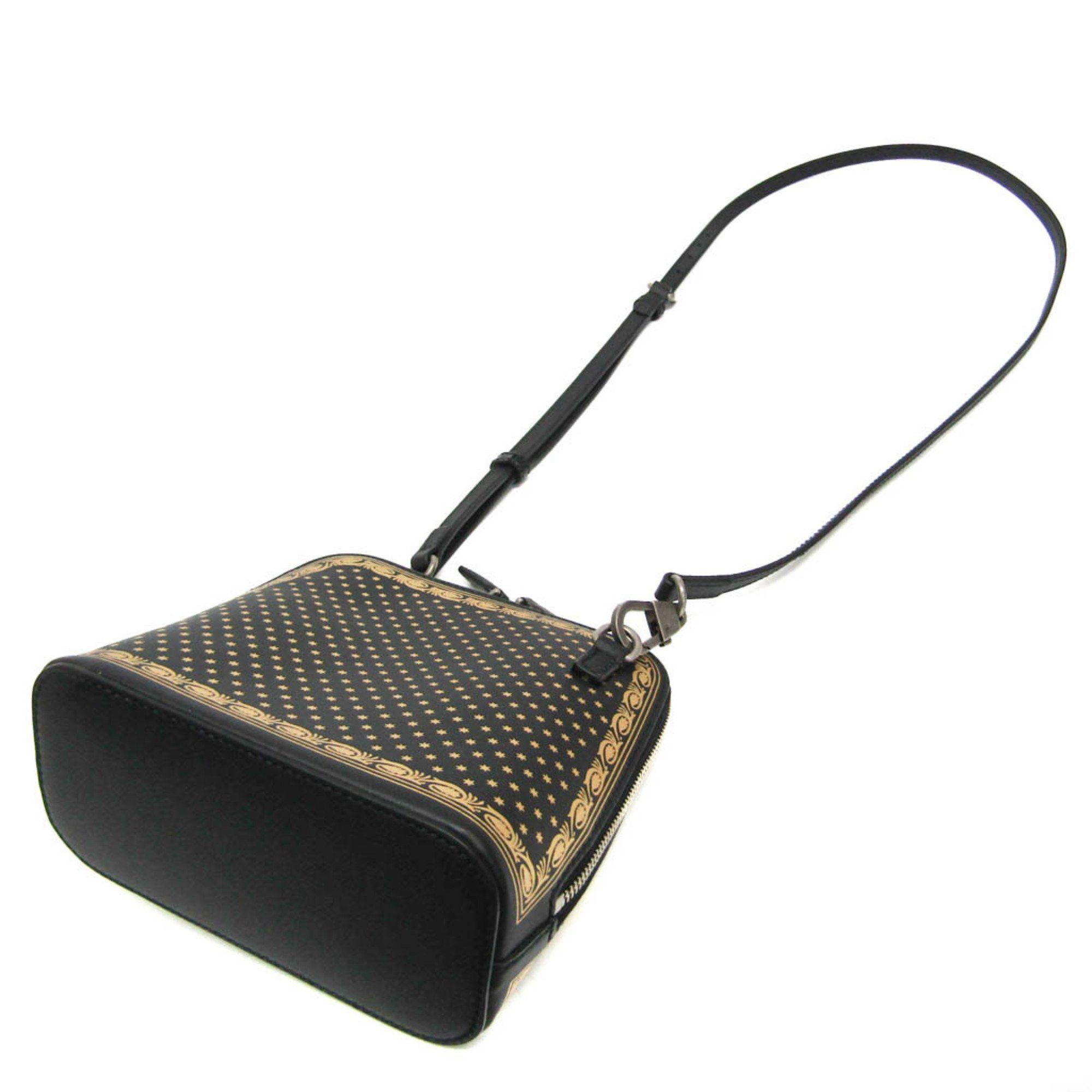 Gucci Gucci GUCCY Print 511189 Women's Leather Shoulder Bag Black,Gold Size ONE SIZE - 3 Thumbnail