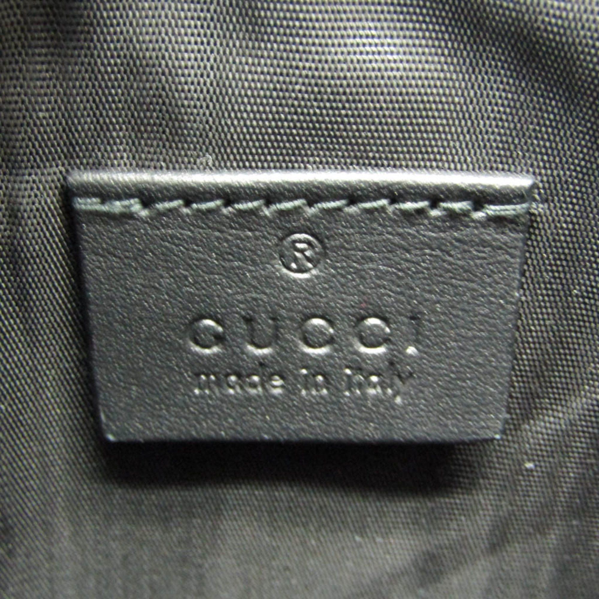 Gucci Gucci GUCCY Print 511189 Women's Leather Shoulder Bag Black,Gold Size ONE SIZE - 10 Thumbnail