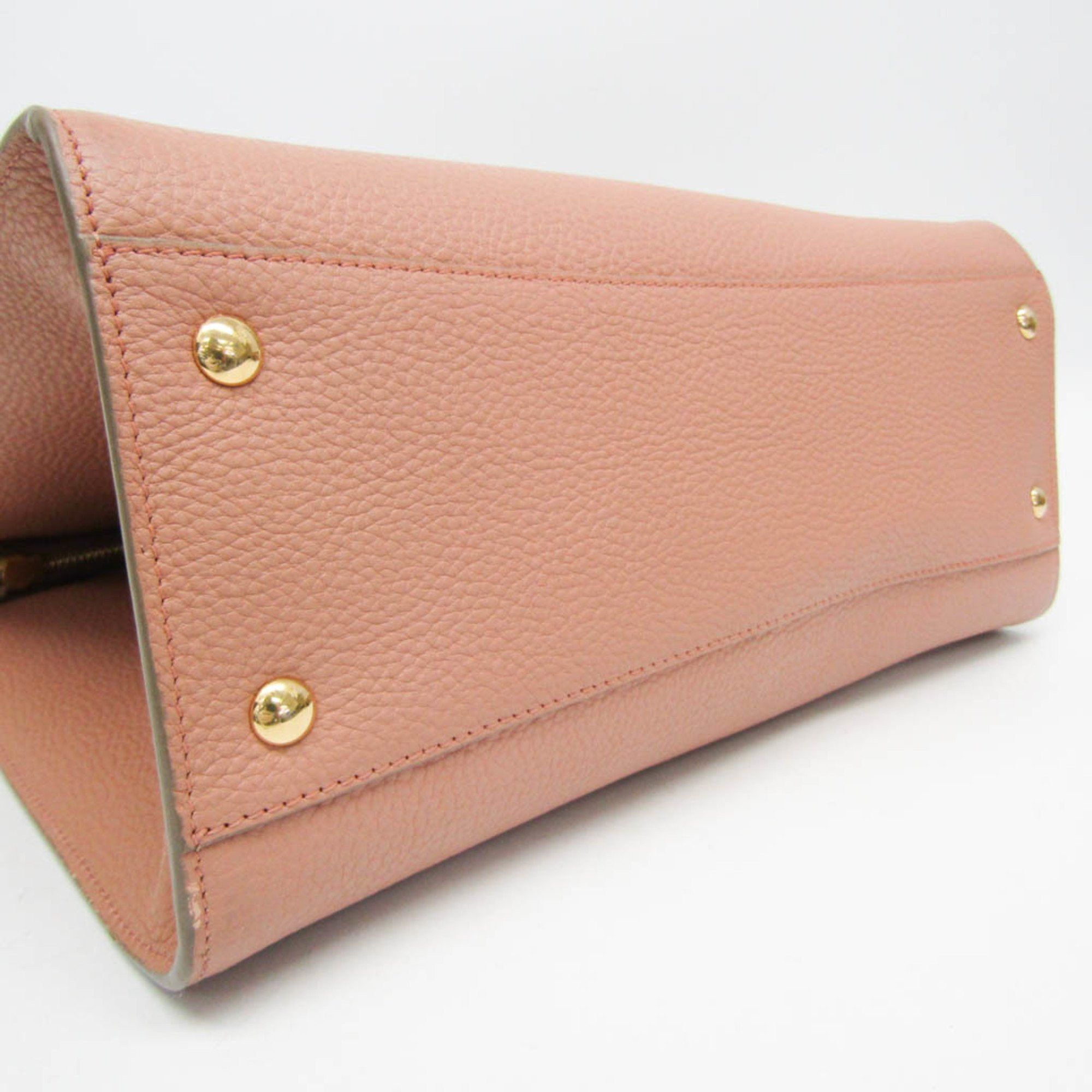 Salvatore Ferragamo Salvatore Ferragamo Amy GG-21F216 Women's Leather Tote Bag Coral Pink,Gold Size ONE SIZE - 6 Thumbnail