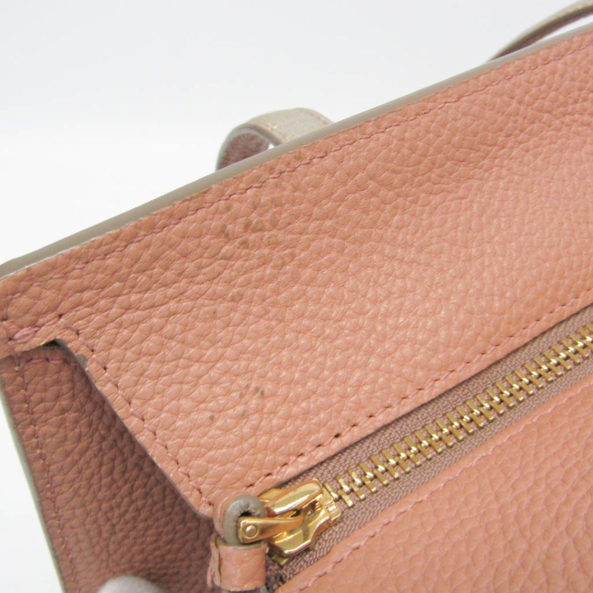 Salvatore Ferragamo Salvatore Ferragamo Amy GG-21F216 Women's Leather Tote Bag Coral Pink,Gold Size ONE SIZE - 7 Thumbnail