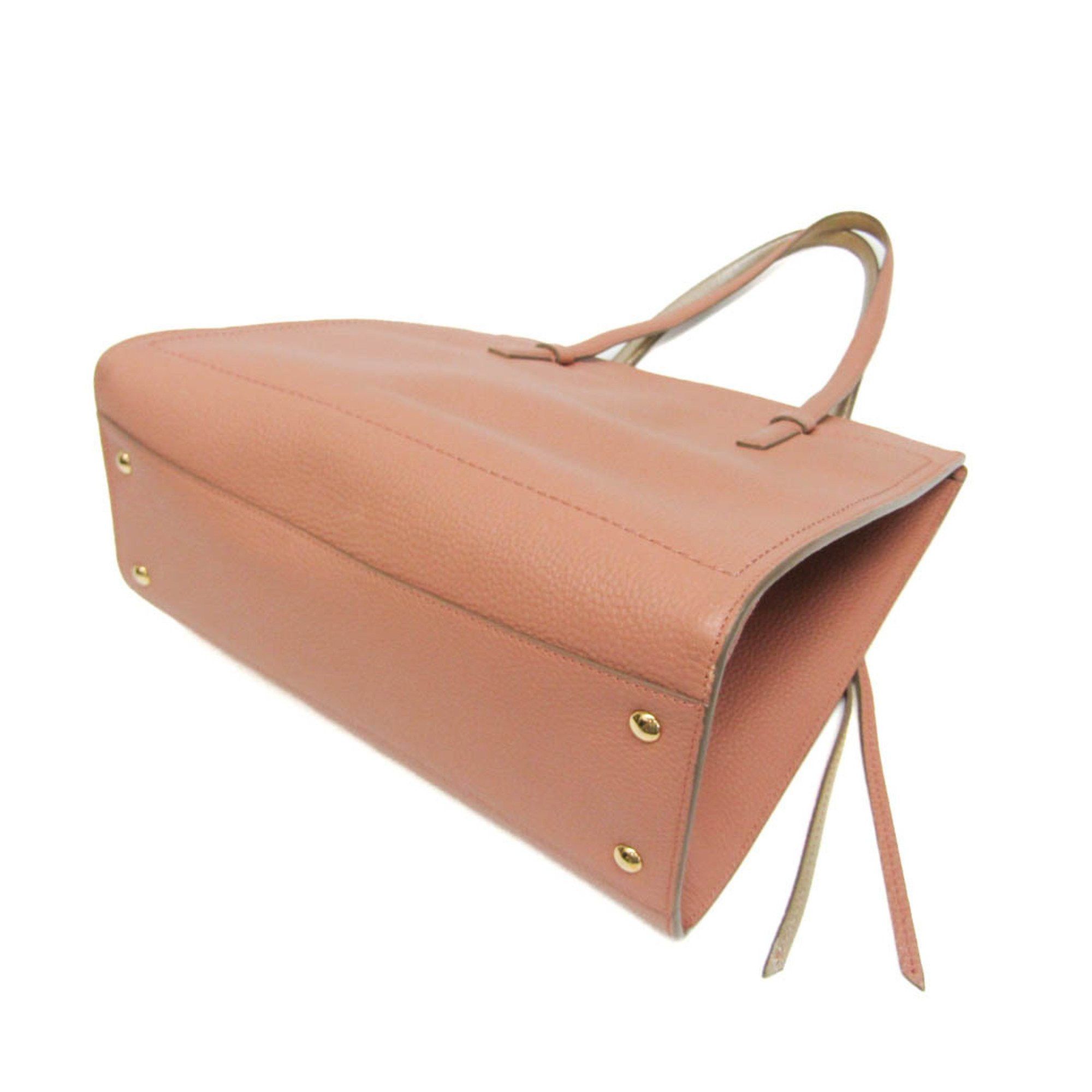 Salvatore Ferragamo Salvatore Ferragamo Amy GG-21F216 Women's Leather Tote Bag Coral Pink,Gold Size ONE SIZE - 3 Thumbnail