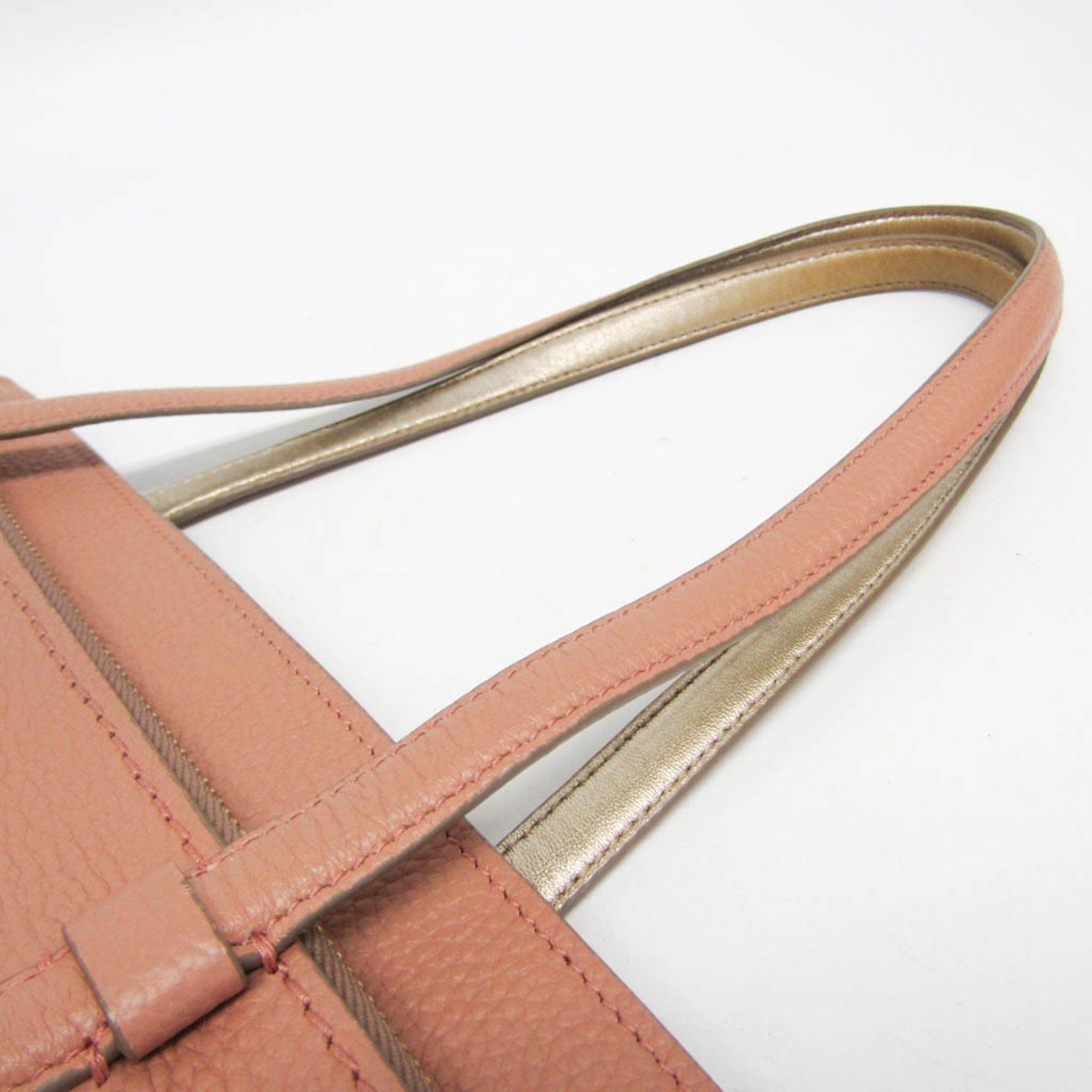 Salvatore Ferragamo Salvatore Ferragamo Amy GG-21F216 Women's Leather Tote Bag Coral Pink,Gold Size ONE SIZE - 8 Thumbnail