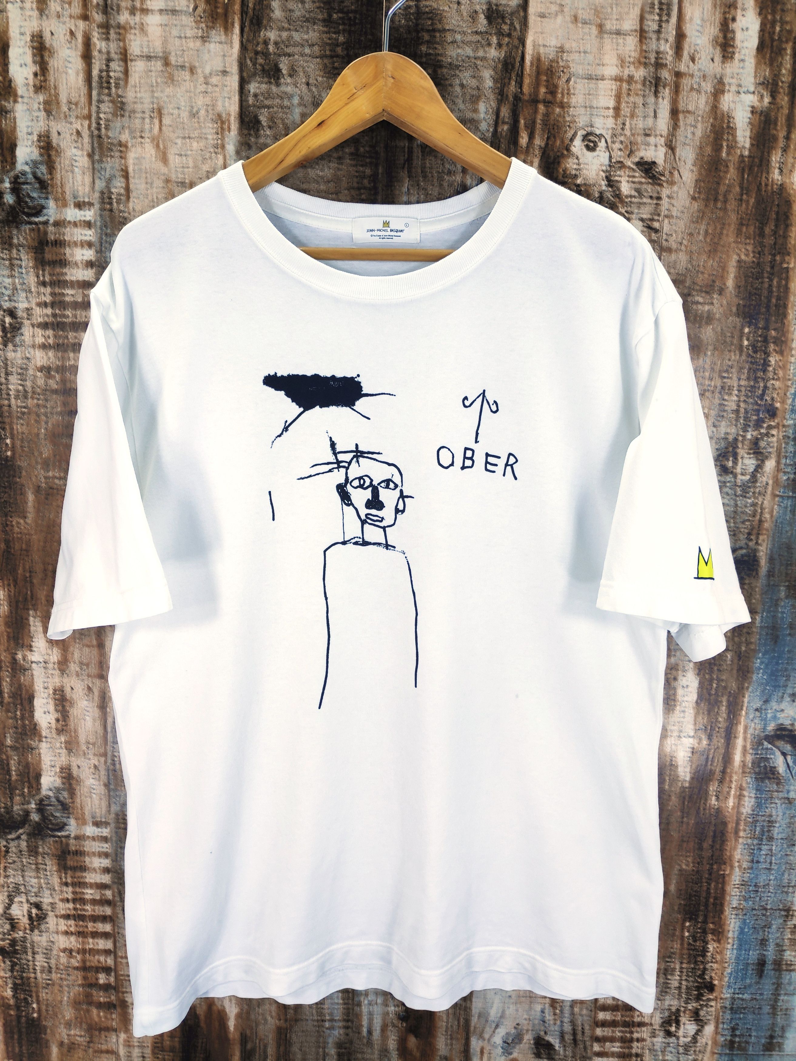 Vintage Jean MICHEL BASQUIAT Shirt Large 90s Jmb Basquiat Ober Samo Pop Art Artwork Andy Warhol 90's Basquiat Haring T shirt Large