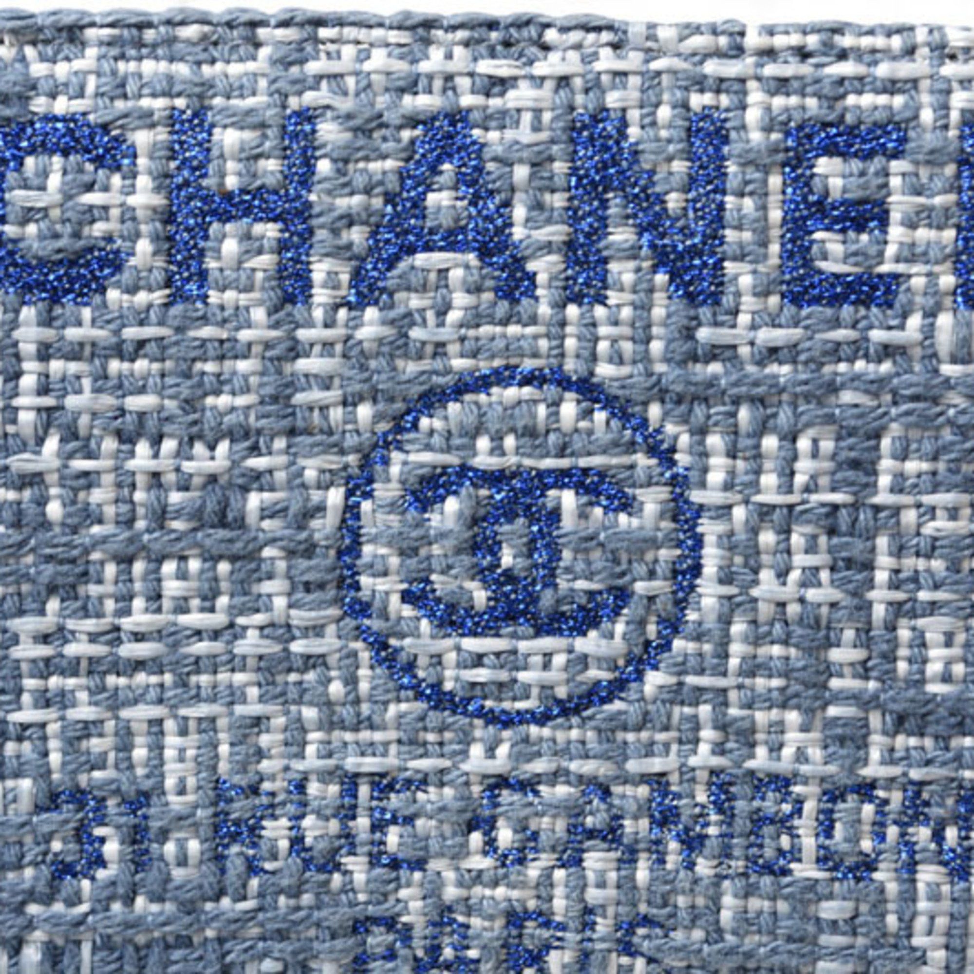 Chanel Chanel Wallet Bi-fold CHANEL A81973 Coco Mark Deauville Blue Tweed Size ONE SIZE - 5 Thumbnail