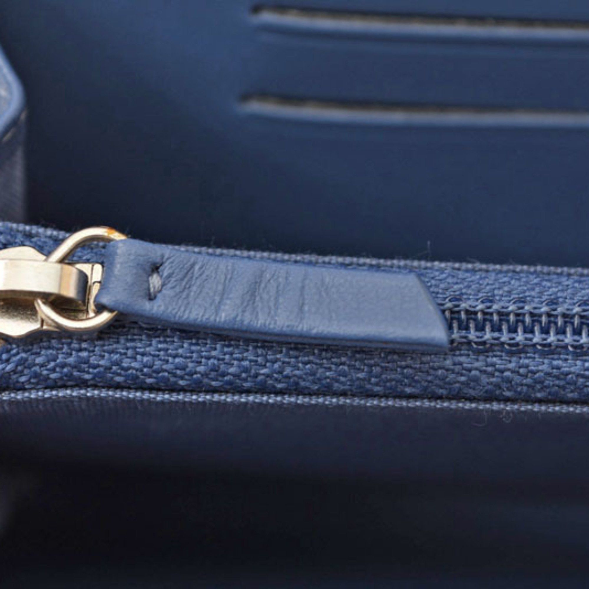 Chanel Chanel Wallet Bi-fold CHANEL A81973 Coco Mark Deauville Blue Tweed Size ONE SIZE - 11 Thumbnail