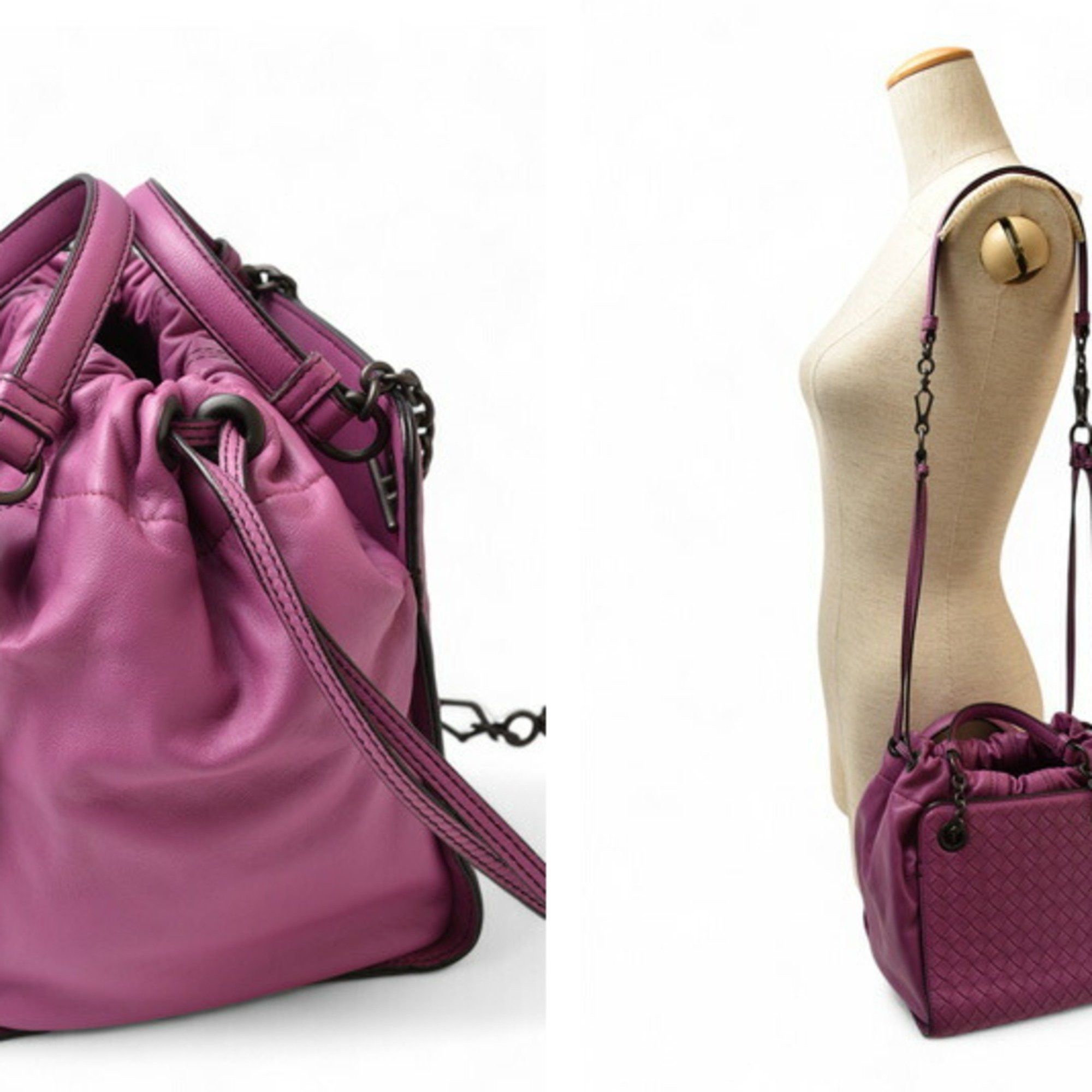 Bottega Veneta Bottega Veneta Handbag Shoulder Bag 2way BOTTEGA VENETA Purple Size ONE SIZE - 3 Thumbnail