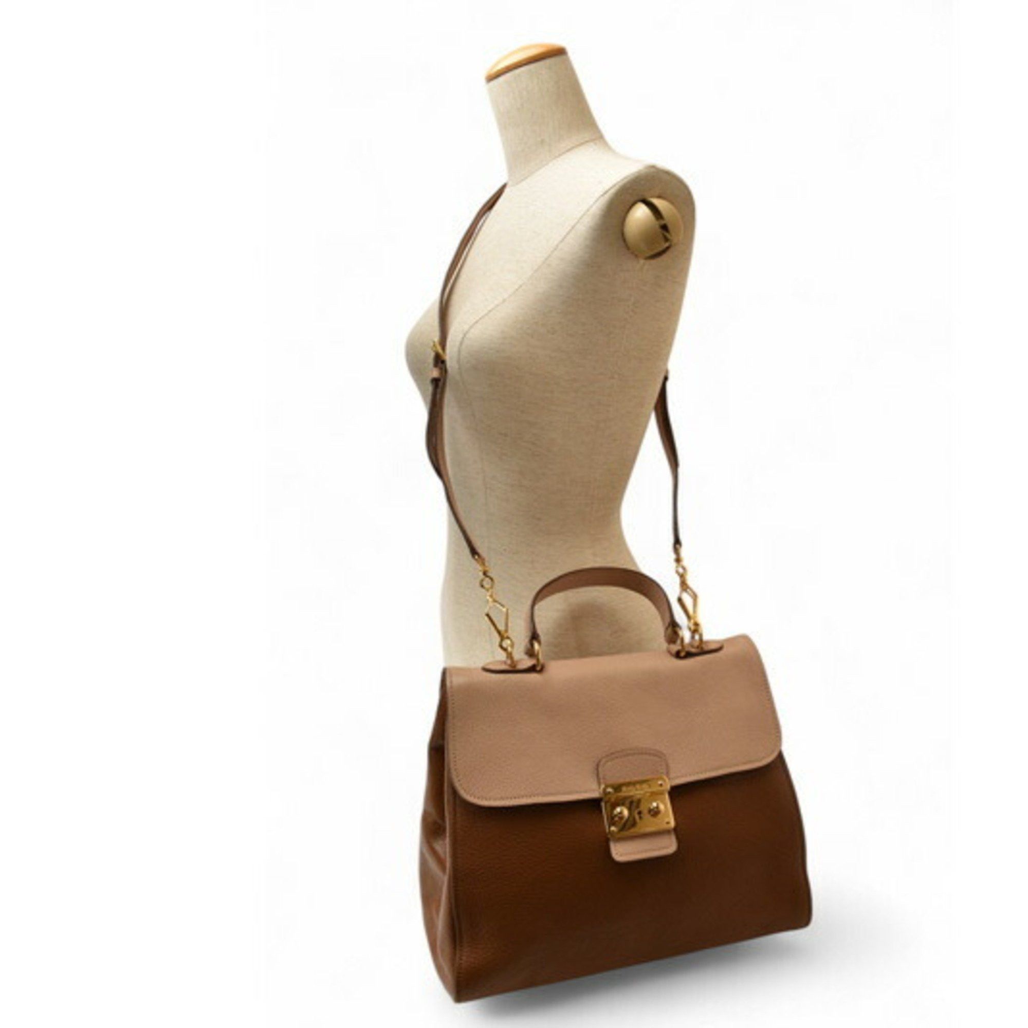 Miu Miu Miu Miu Miu shoulder bag handbag miumiu 2way beige brown Size ONE SIZE - 3 Thumbnail