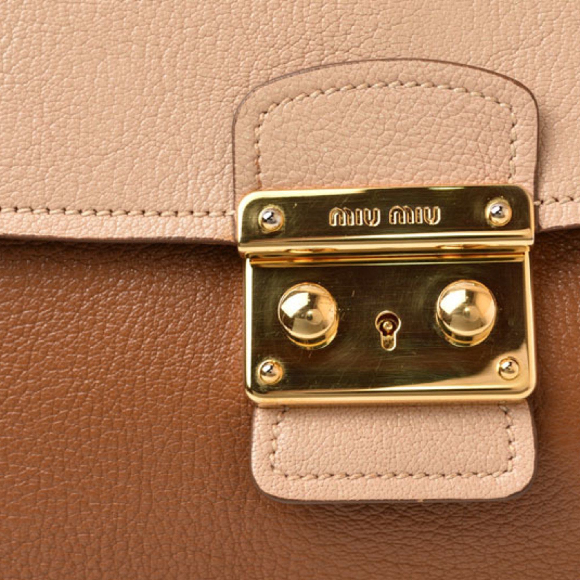 Miu Miu Miu Miu Miu shoulder bag handbag miumiu 2way beige brown Size ONE SIZE - 5 Thumbnail