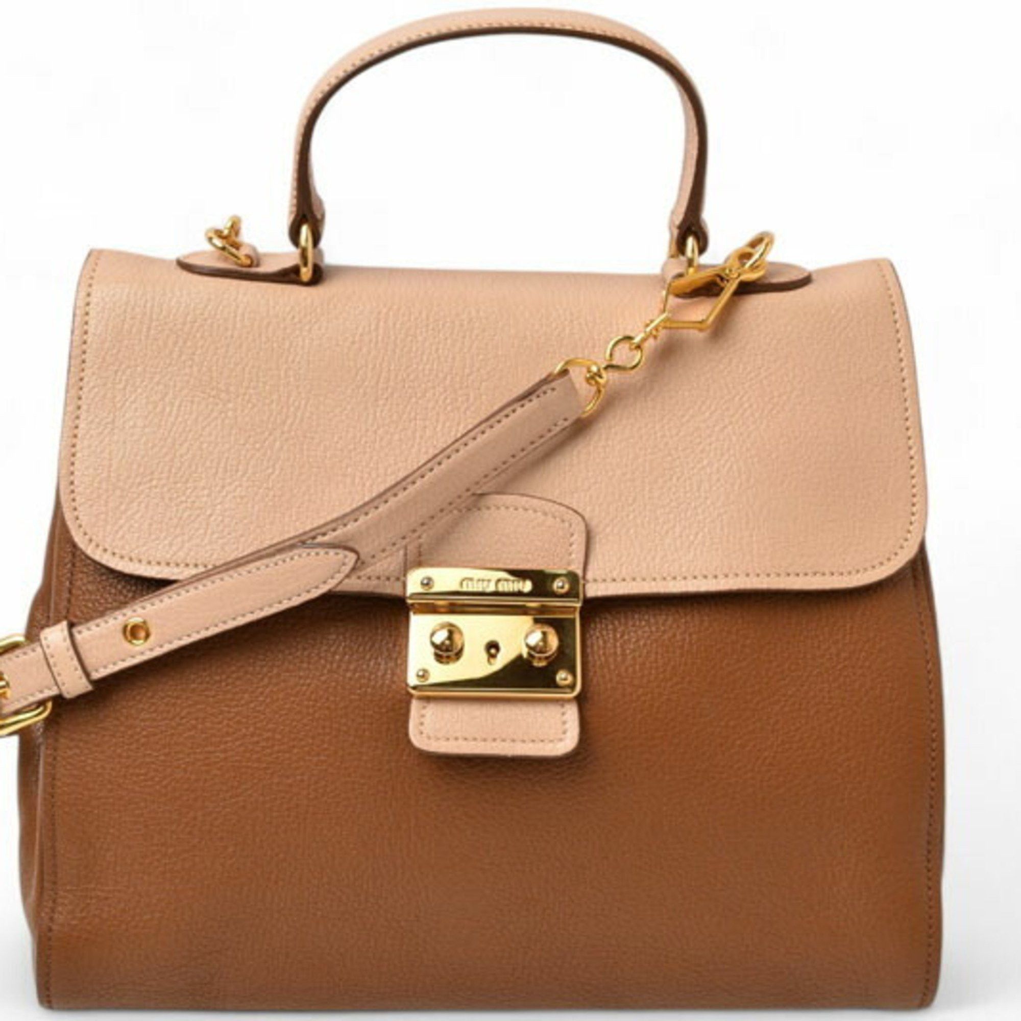 Miu Miu Miu Miu Miu shoulder bag handbag miumiu 2way beige brown Size ONE SIZE - 2 Thumbnail