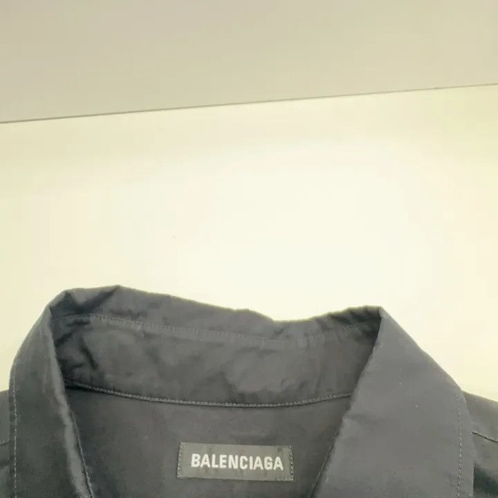 Balenciaga Balenciaga Black Short Sleeve Button-Up Shirt Size US M / EU 48-50 / 2 - 5 Thumbnail