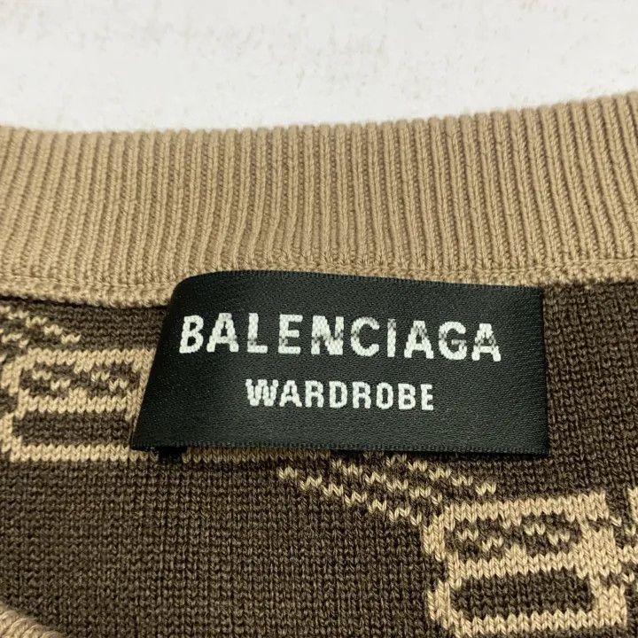 Balenciaga Balenciaga FW22 Brown Logo Knit Sweater Size US XS / EU 42 / 0 - 4 Thumbnail