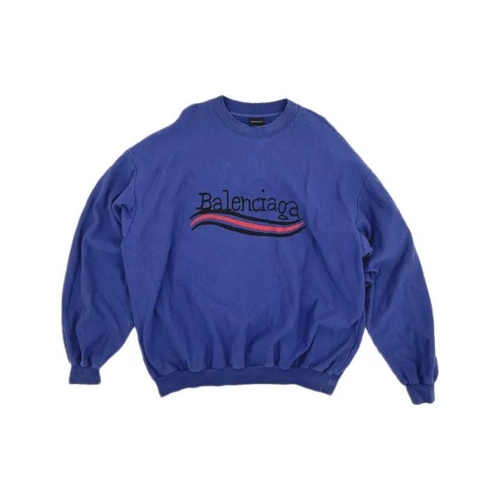 Balenciaga Balenciaga SS23 Logo Print Purple Sweatshirt Size US M / EU 48-50 / 2 - 2 Thumbnail