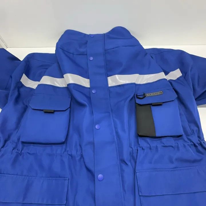Balenciaga Balenciaga Blue High Neck Zipper Jacket Size US L / EU 52-54 / 3 - 12 Thumbnail