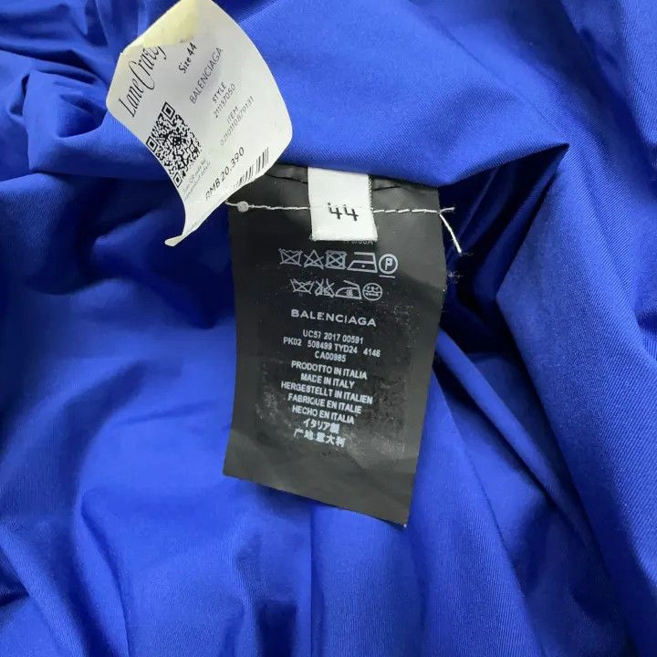 Balenciaga Balenciaga Blue High Neck Zipper Jacket Size US L / EU 52-54 / 3 - 6 Thumbnail