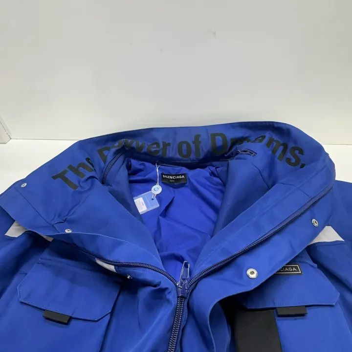 Balenciaga Balenciaga Blue High Neck Zipper Jacket Size US L / EU 52-54 / 3 - 9 Thumbnail