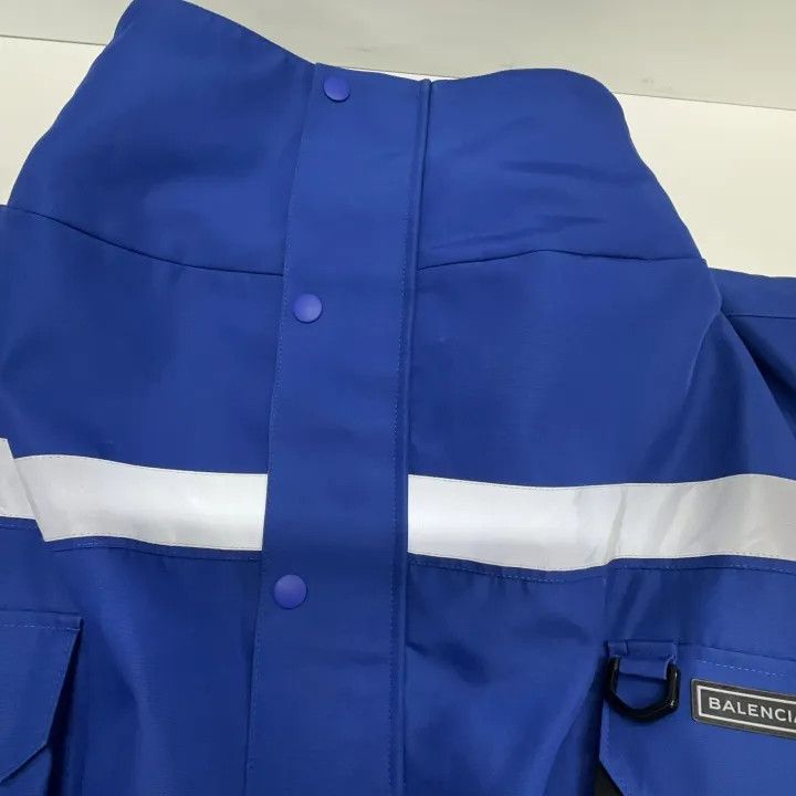 Balenciaga Balenciaga Blue High Neck Zipper Jacket Size US L / EU 52-54 / 3 - 11 Thumbnail