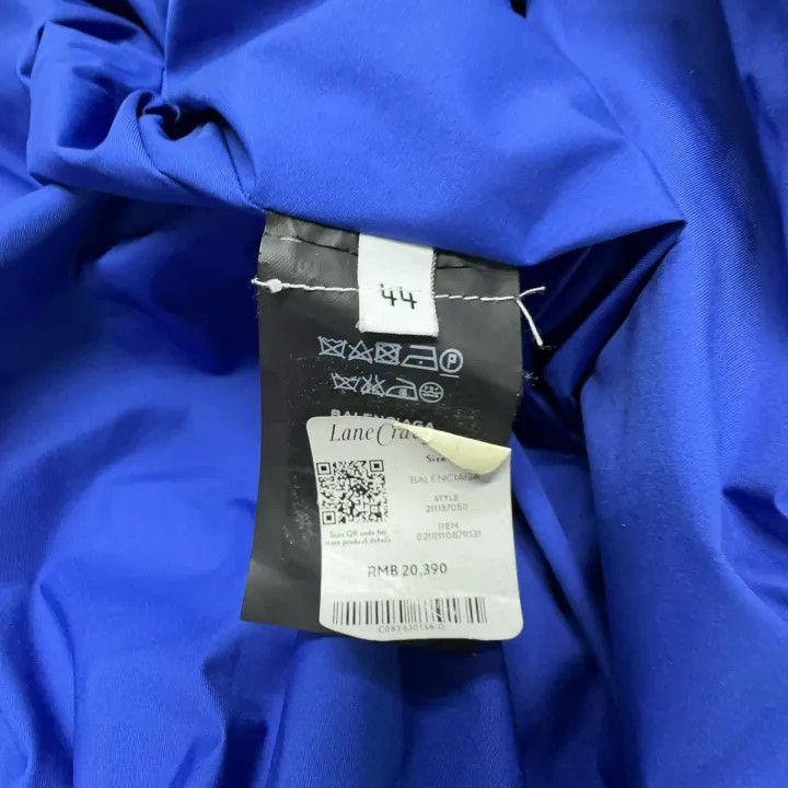Balenciaga Balenciaga Blue High Neck Zipper Jacket Size US L / EU 52-54 / 3 - 5 Thumbnail