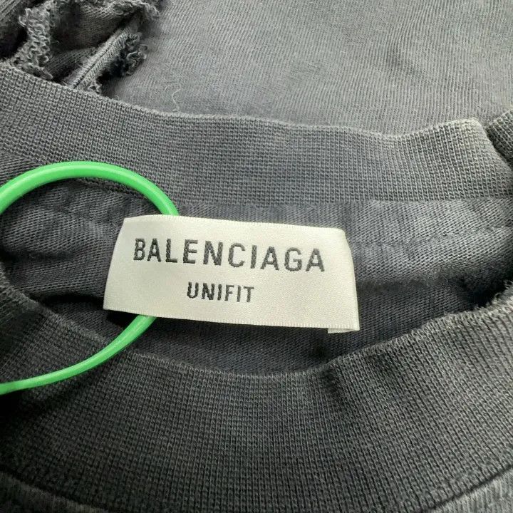 Balenciaga Balenciaga Repaired Distressed Black Short Sleeve Tee Size US L / EU 52-54 / 3 - 2 Thumbnail