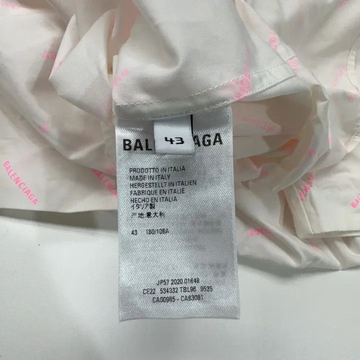 Balenciaga Balenciaga Logo Short Sleeve Shirt for Men Size US L / EU 52-54 / 3 - 3 Thumbnail