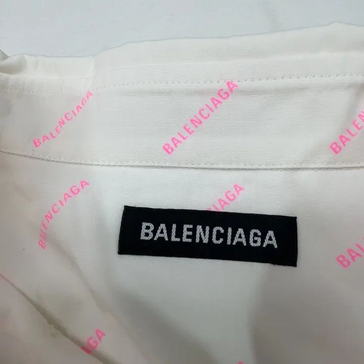 Balenciaga Balenciaga Logo Short Sleeve Shirt for Men Size US L / EU 52-54 / 3 - 2 Thumbnail