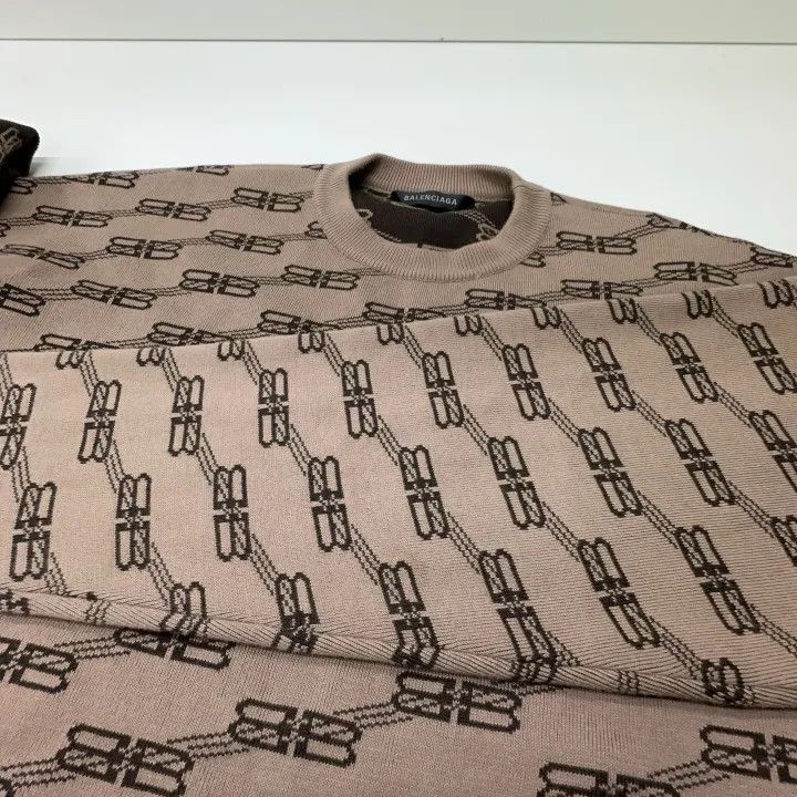 Balenciaga Balenciaga SS23 Logo Printed Long Sleeve Sweater Size US S / EU 44-46 / 1 - 7 Thumbnail