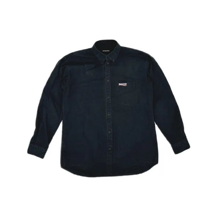 Balenciaga Balenciaga Black Logo Print Long Sleeve Shirt Size US S / EU 44-46 / 1 - 2 Thumbnail