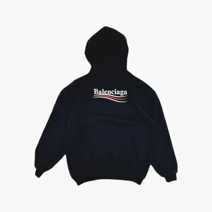 Balenciaga Balenciaga Black Logo Print Hoodie for Unisex Size US XS / EU 42 / 0 - 3 Thumbnail